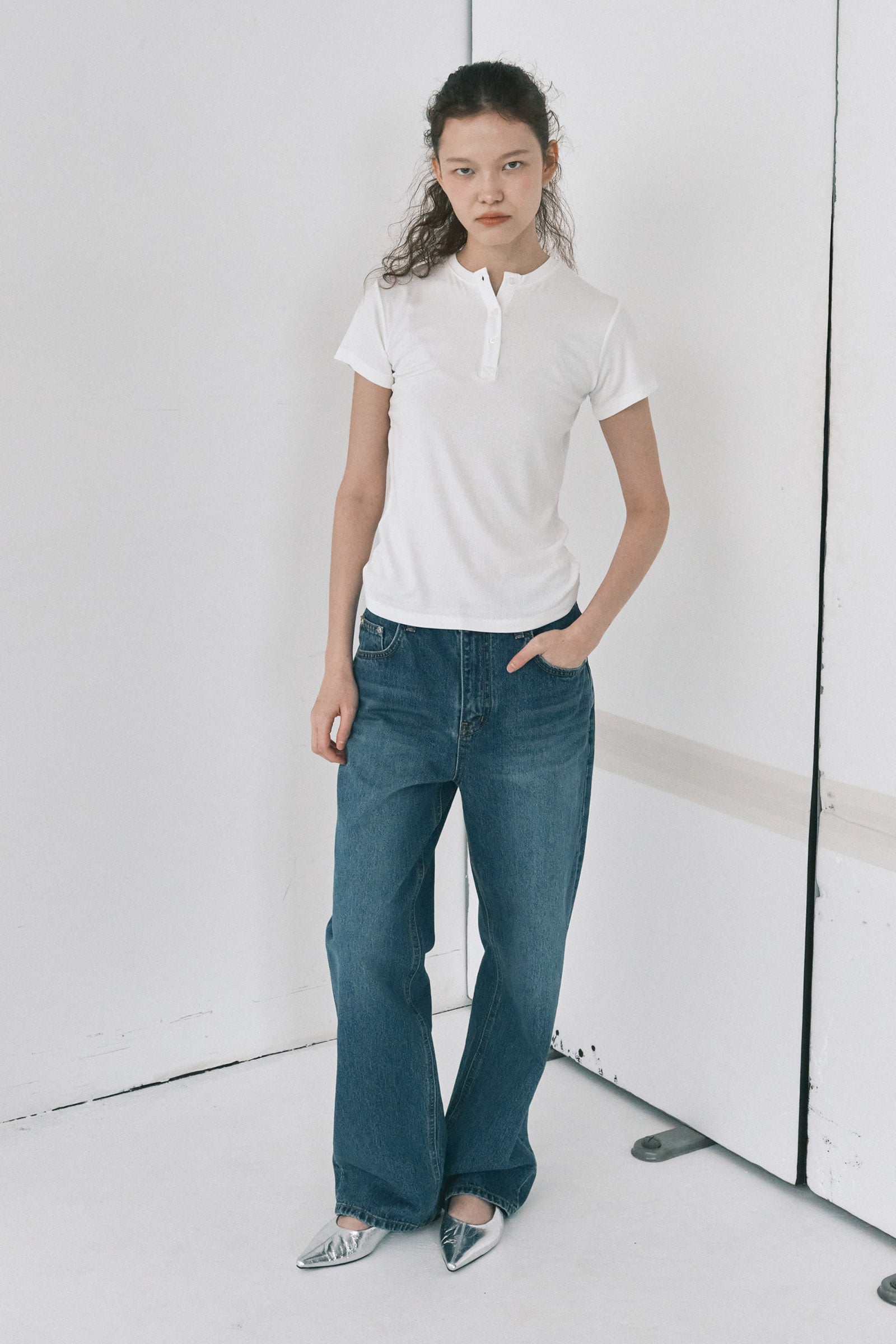 BLUE WASHED SEMI WIDE JEANS_BLUE