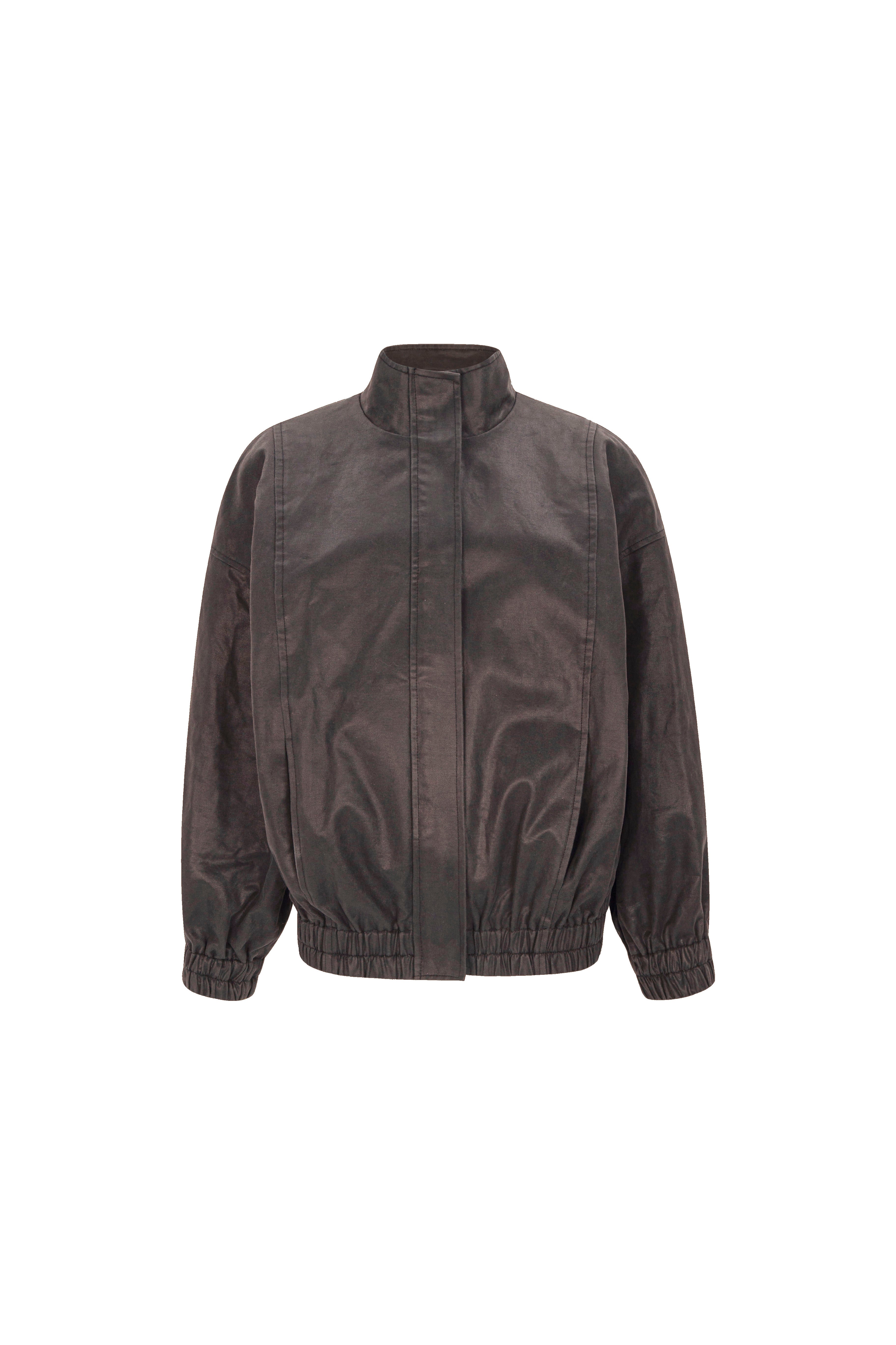 VESTE EN CUIR VINTAGE_MARRON