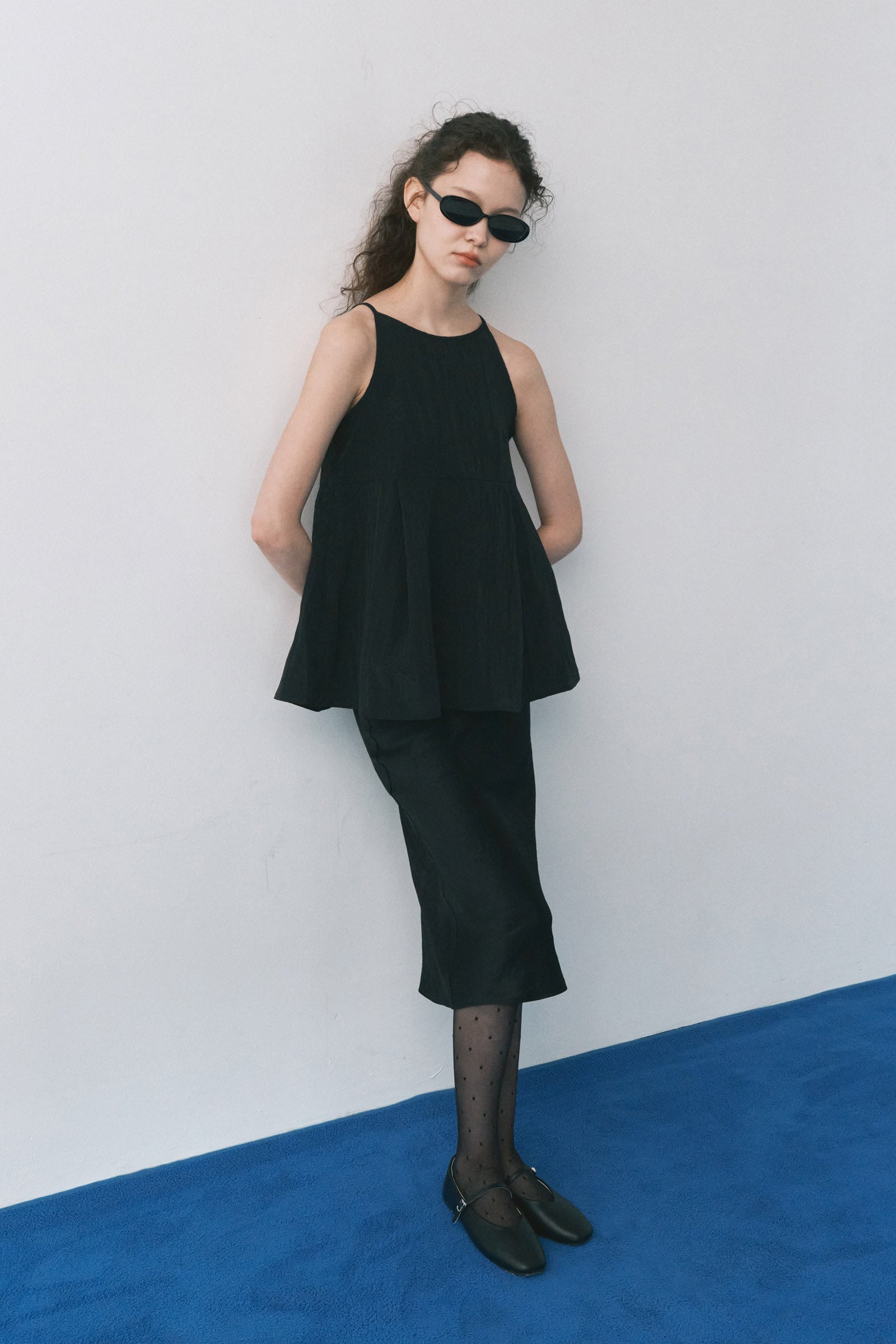 CHIFFON BOHEMIAN MAXY DRESS_ NOIR