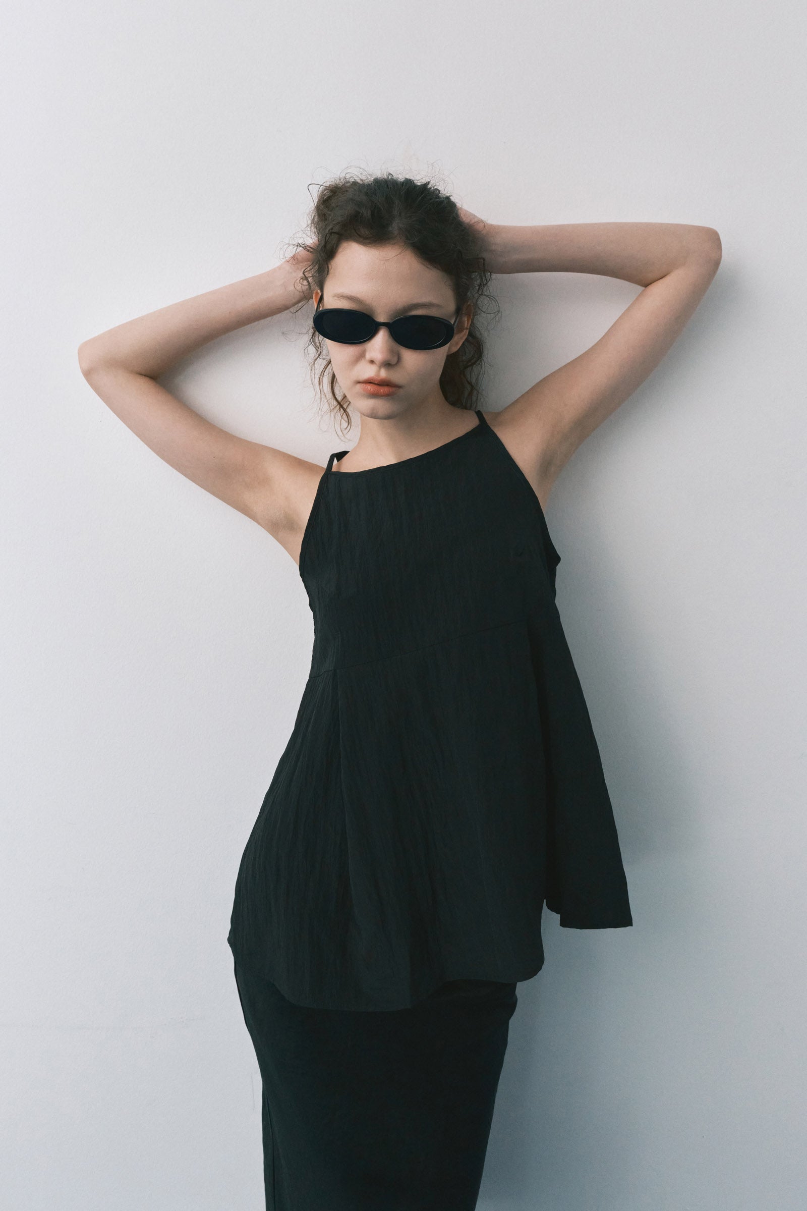 CHIFFON BOHEMIAN MAXY DRESS_ NOIR