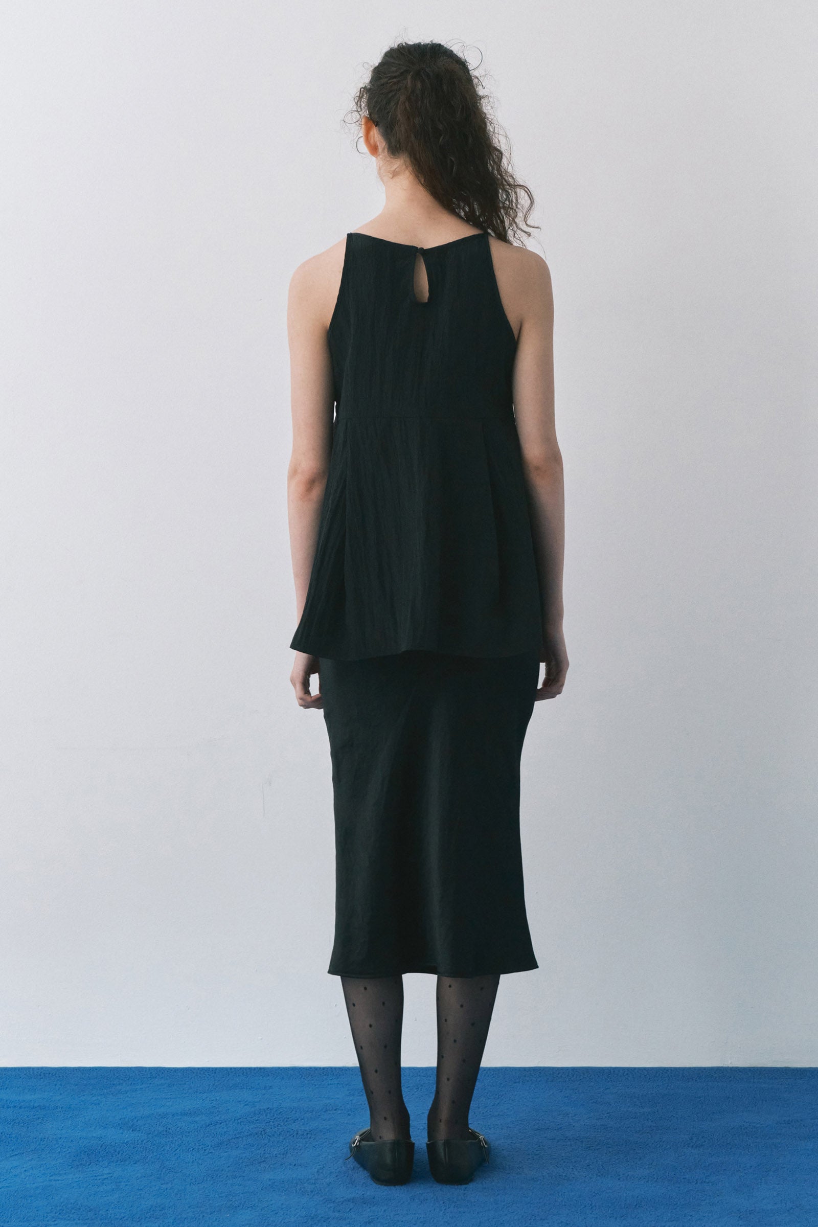 CHIFFON BOHEMIAN MAXY DRESS_ NOIR