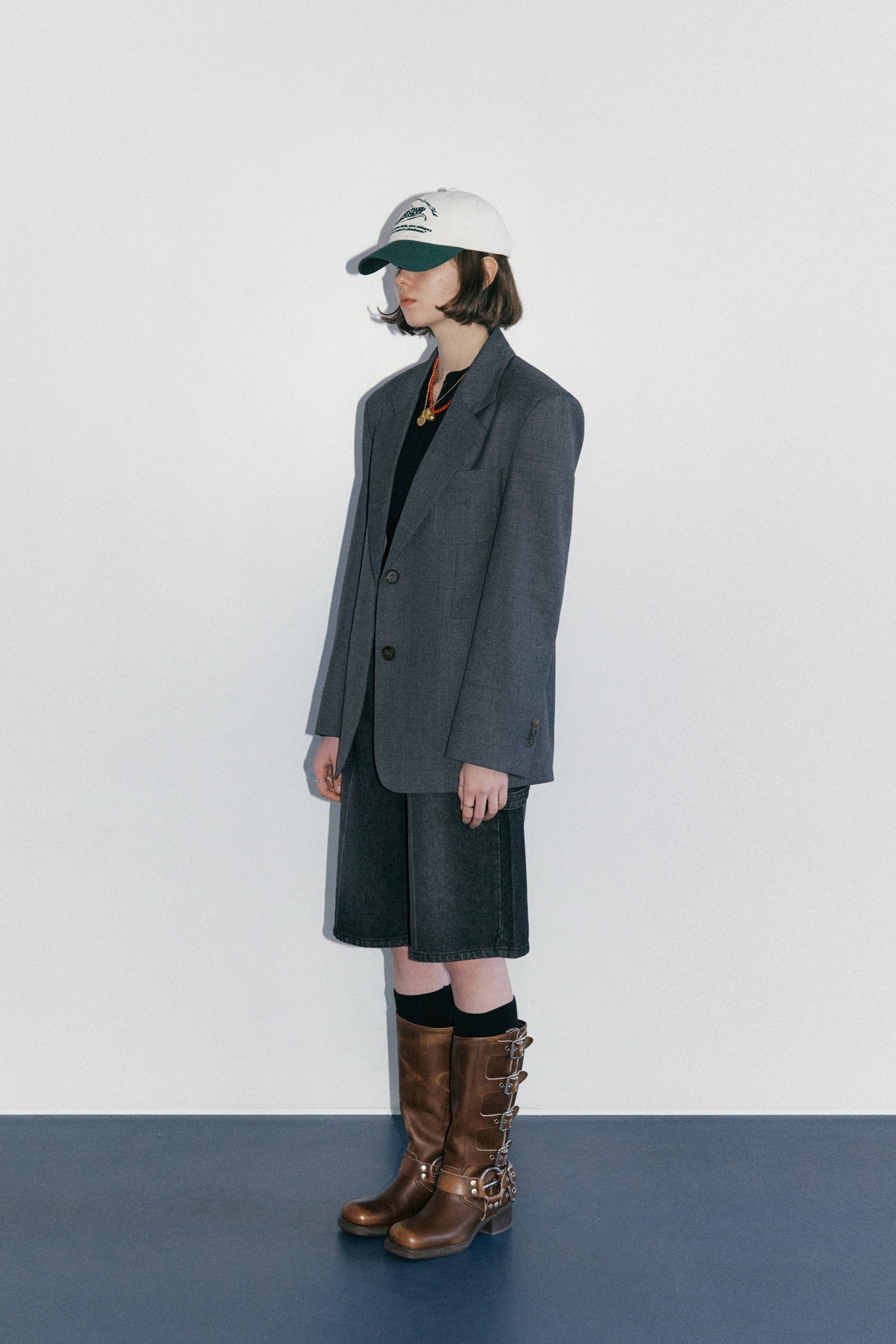 BLAZER EN LAINE CLASSIQUE AVEC POCHES EXTÉRIEURES_GRIS