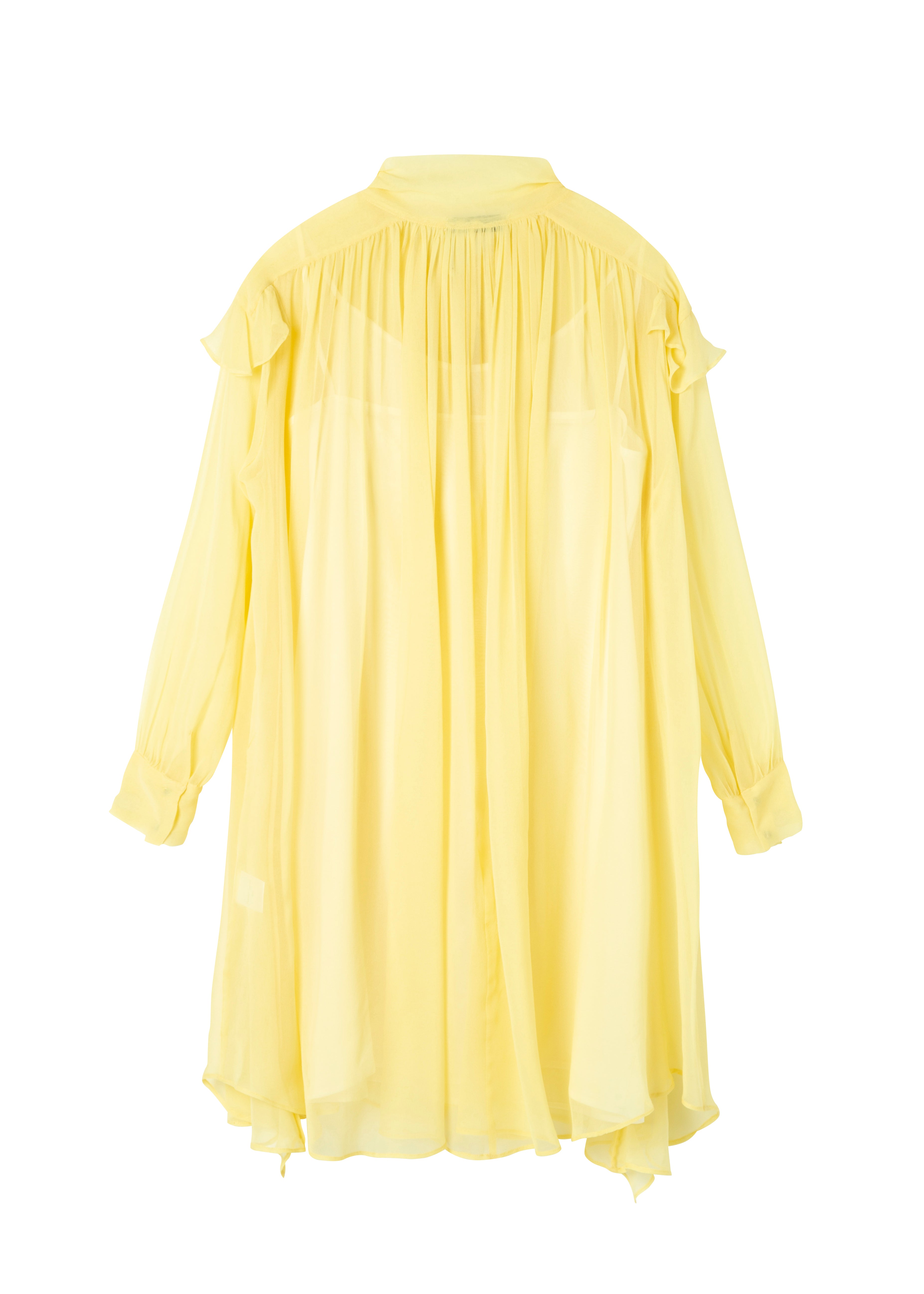 ROBE EN SOIE AVEC RUBAN_JAUNE