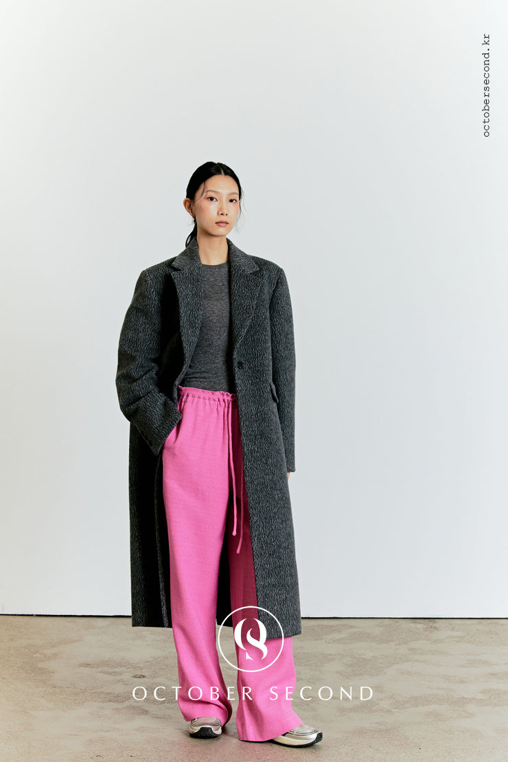 PANTALON EN TWEED AVEC CORDON_ROSE