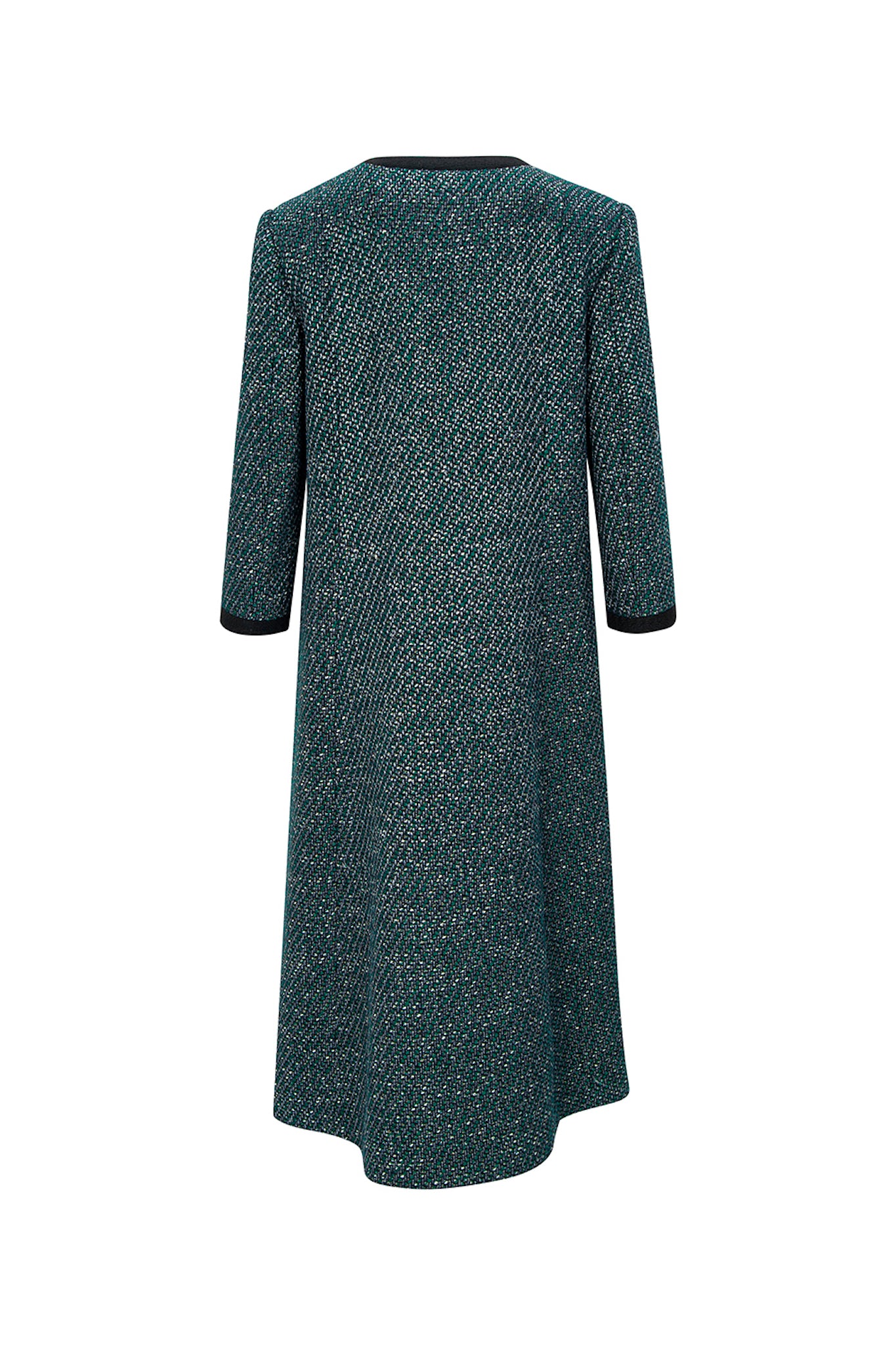 MANTEAU COL V EN TWEED_VERT