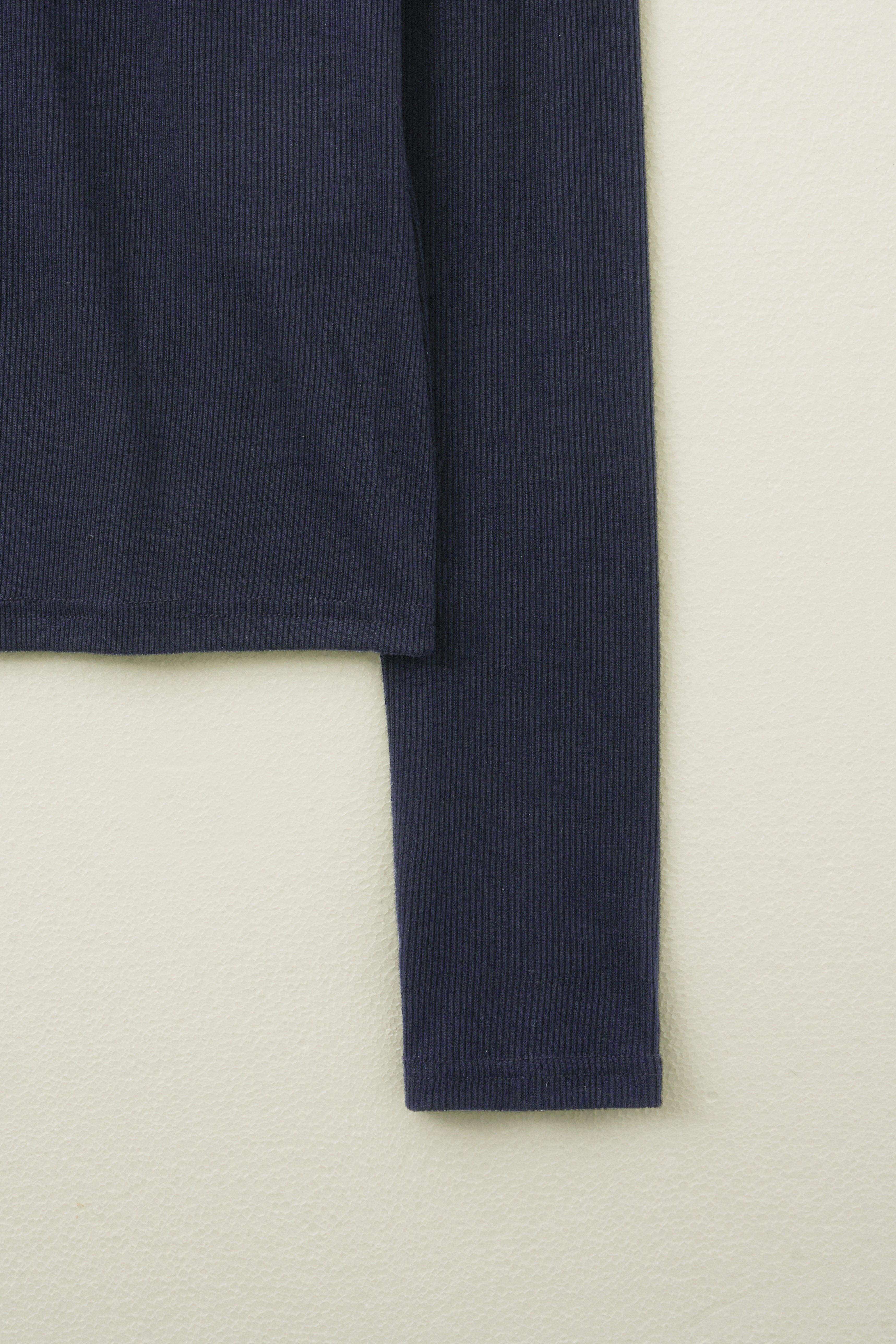 HENRY NECK LONG SLEEVE T-SHIRT_DARK NAVY