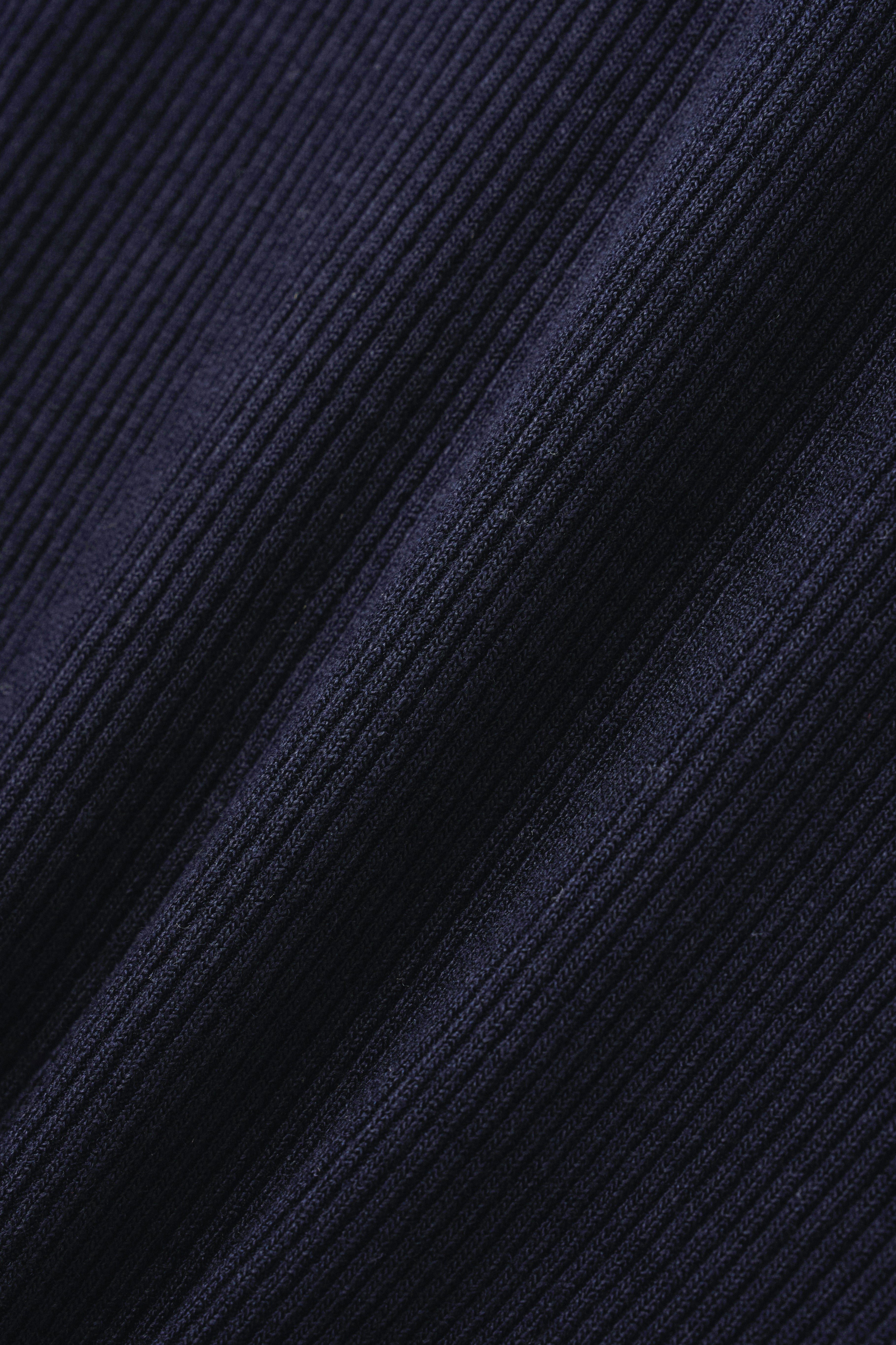 HENRY NECK LONG SLEEVE T-SHIRT_DARK NAVY