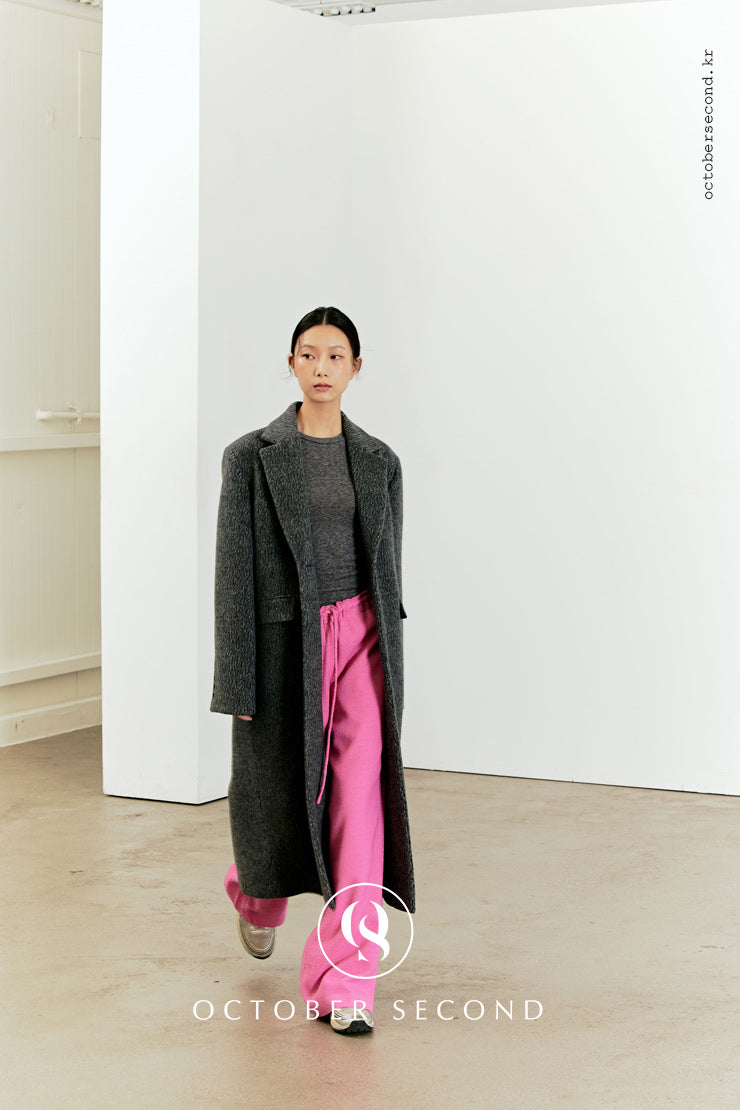 PANTALON EN TWEED AVEC CORDON_ROSE