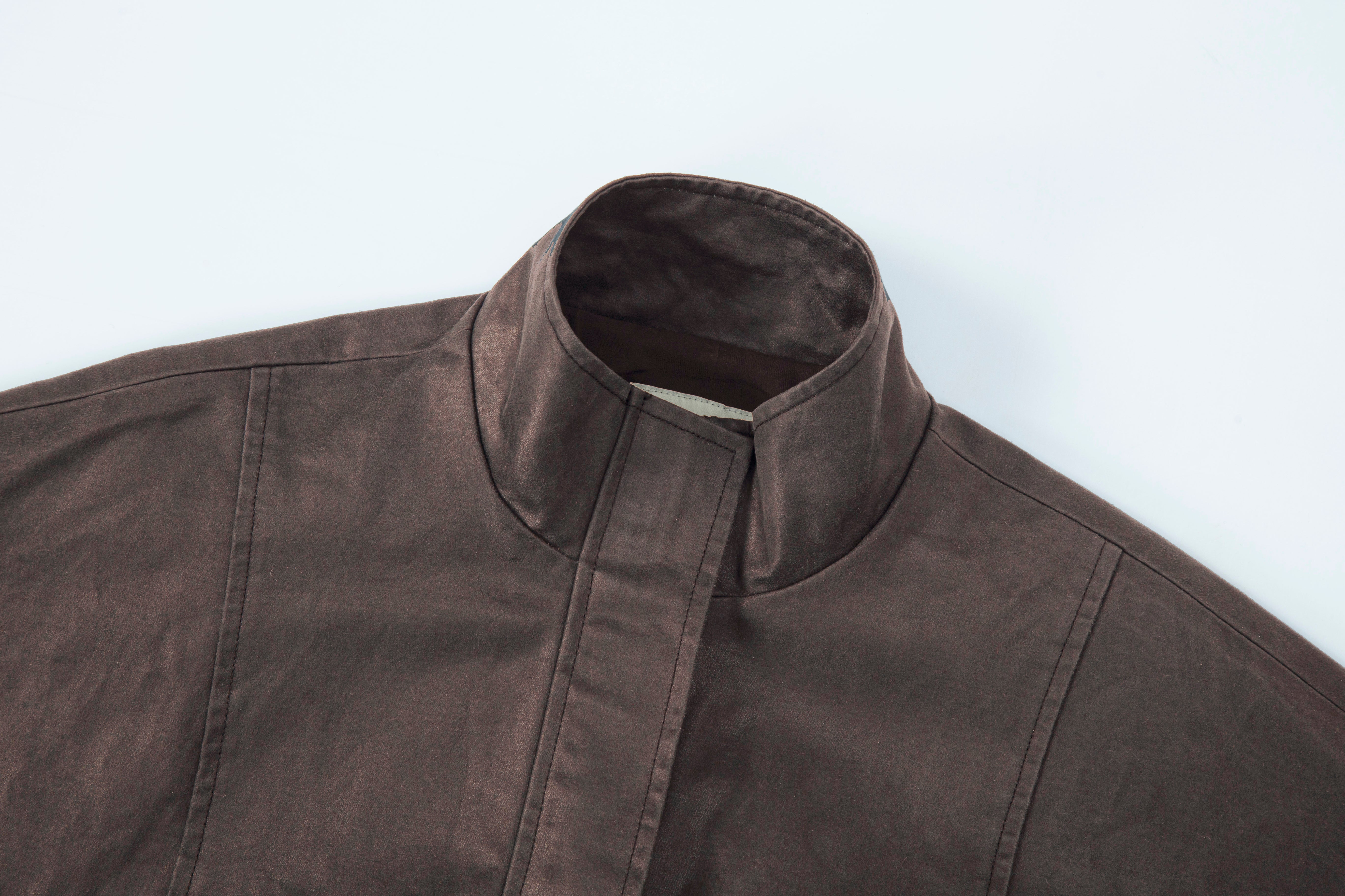 VESTE EN CUIR VINTAGE_MARRON