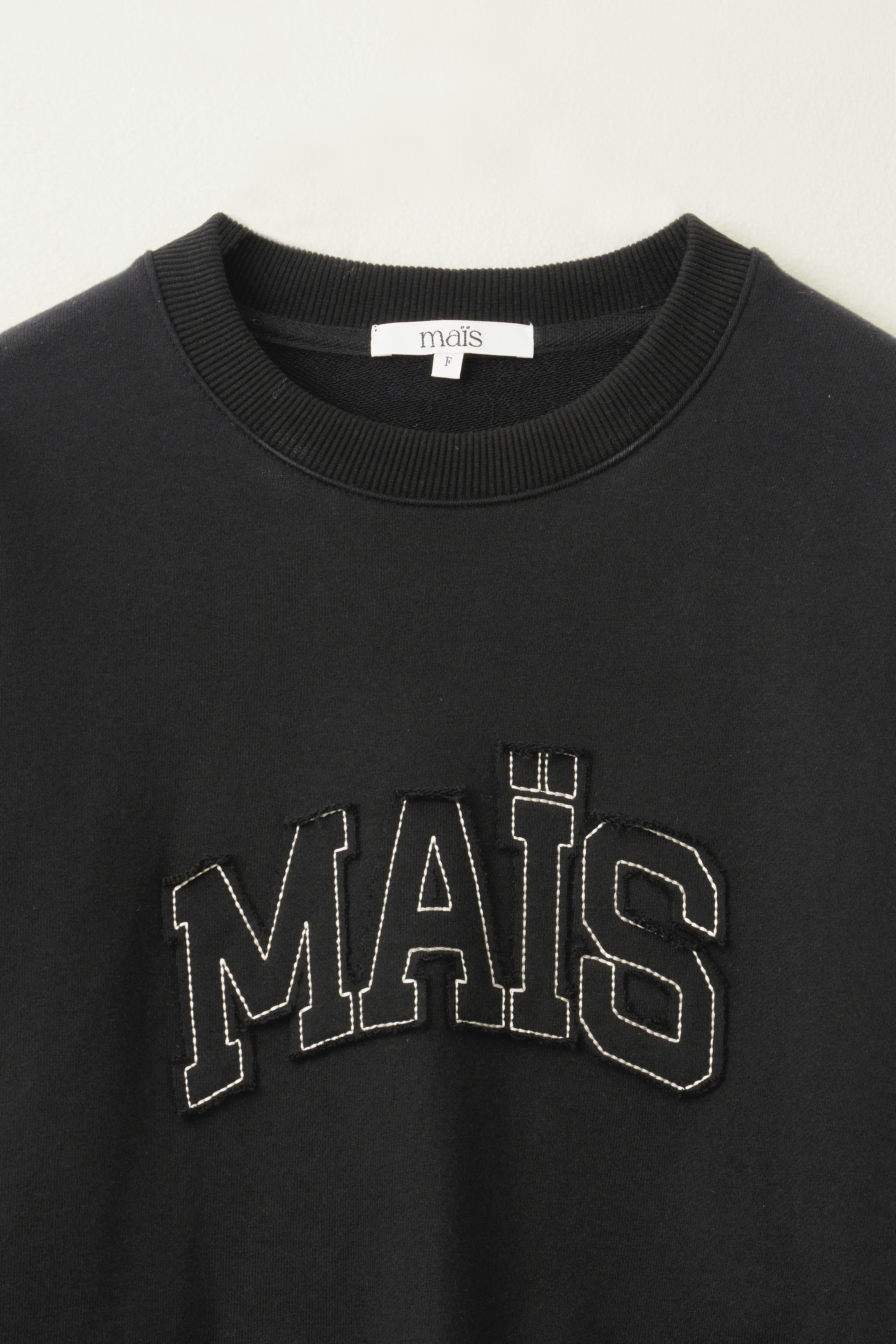 APPLIQUE LOGO SWEATSHIRT_BLACK