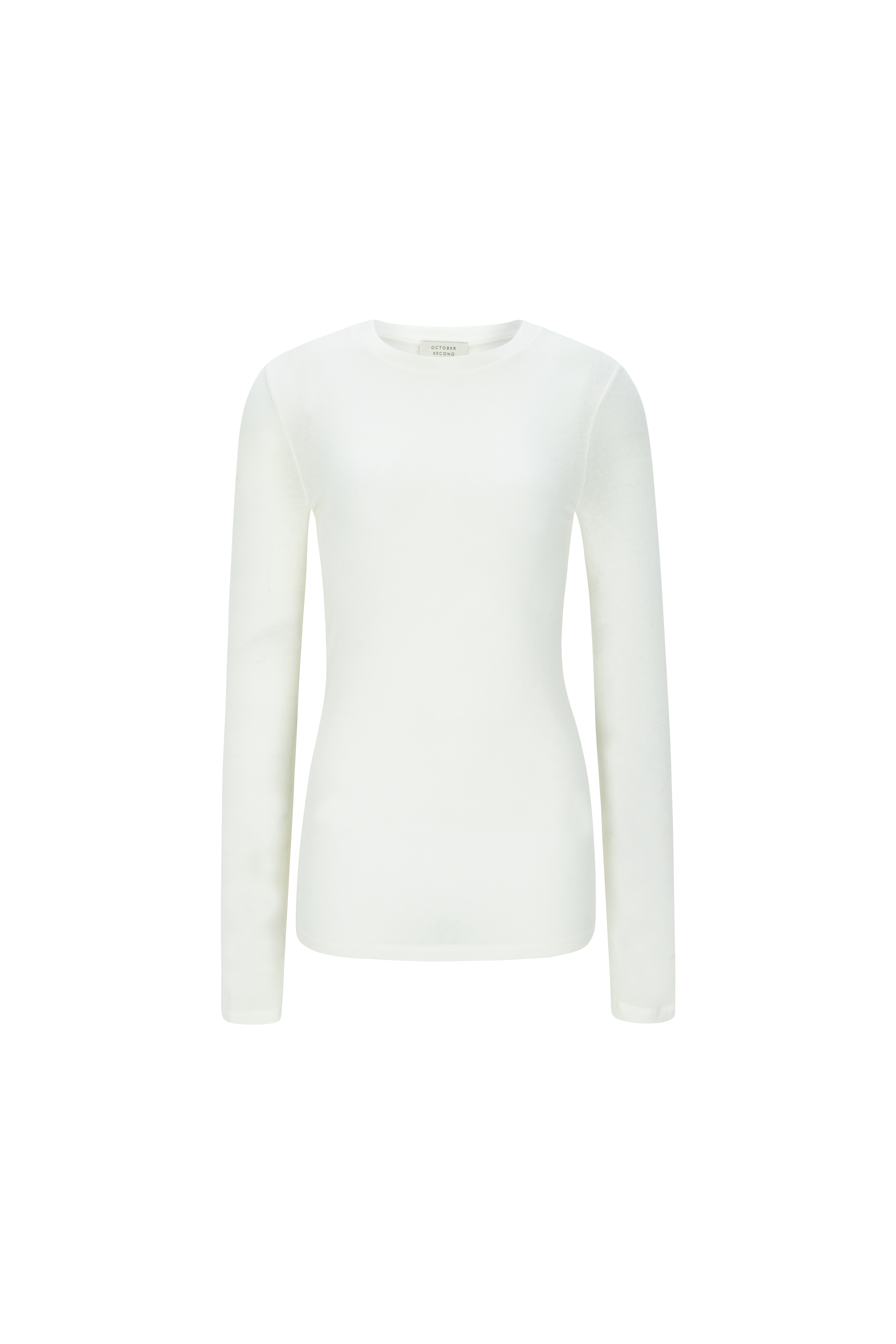 T-SHIRT EN LAINE MÉLANGÉE_IVOIRE