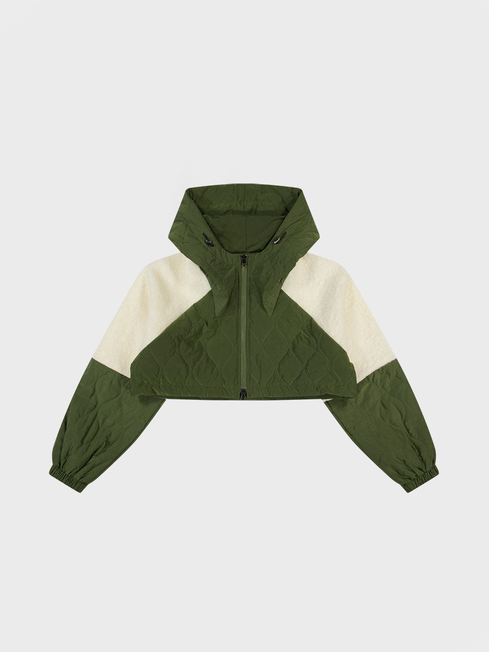 VESTE MATELASSÉE EN LAINE_KAKI