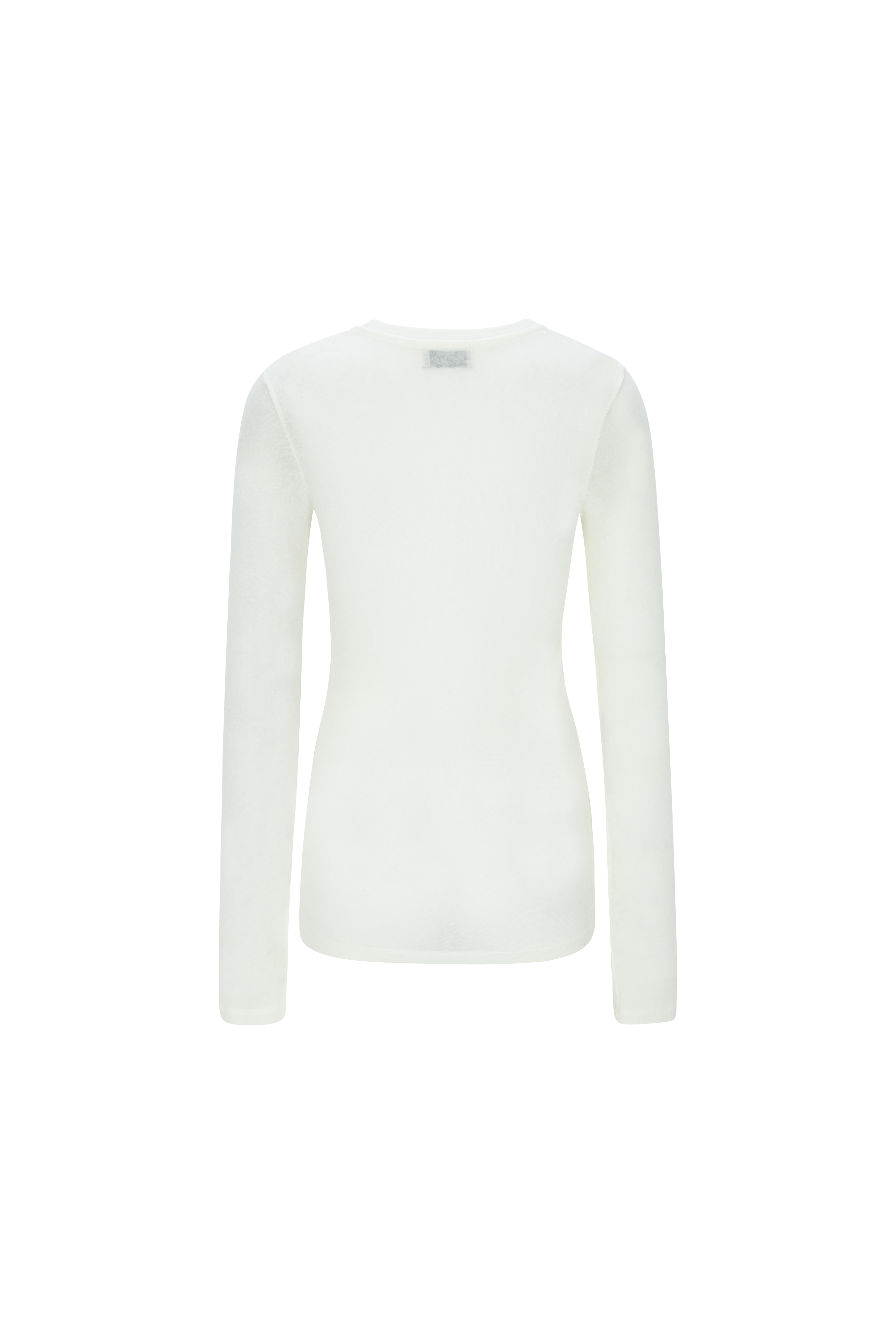 T-SHIRT EN LAINE MÉLANGÉE_IVOIRE