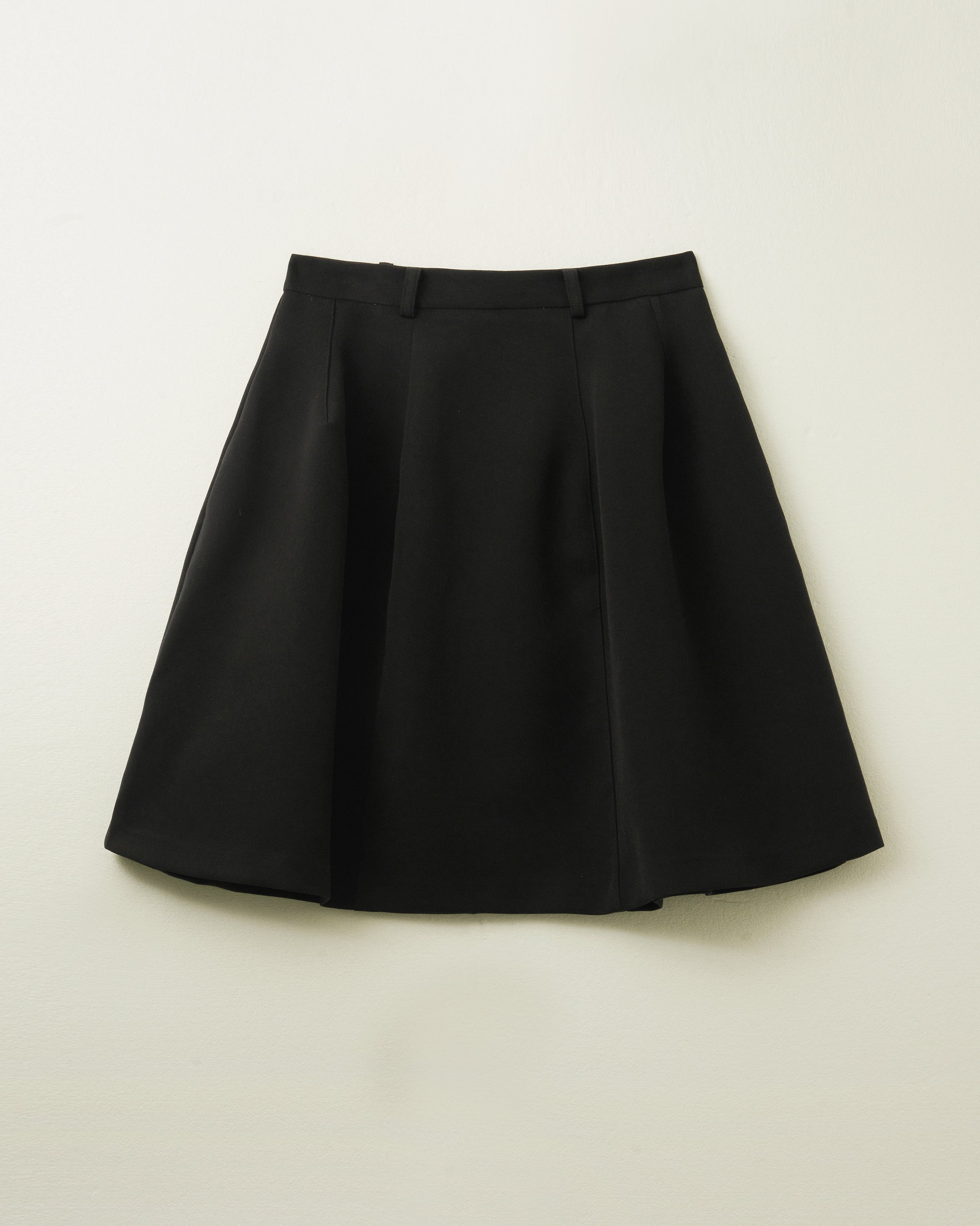 BLACK UNEVEN MIDI SKIRT_BLACK