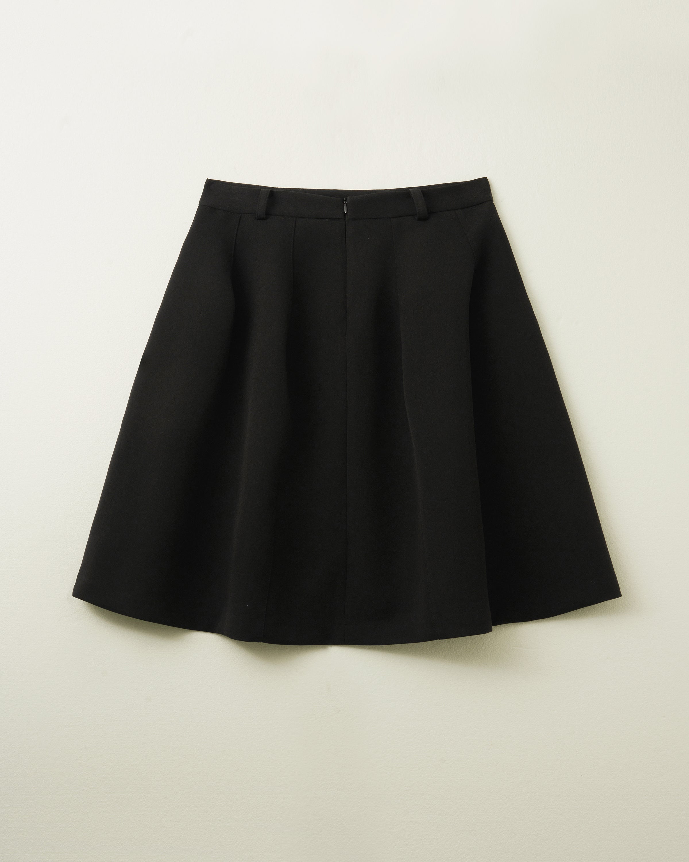 BLACK UNEVEN MIDI SKIRT_BLACK