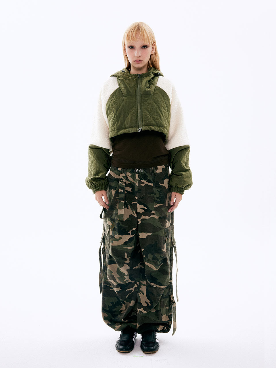 VESTE MATELASSÉE EN LAINE_KAKI