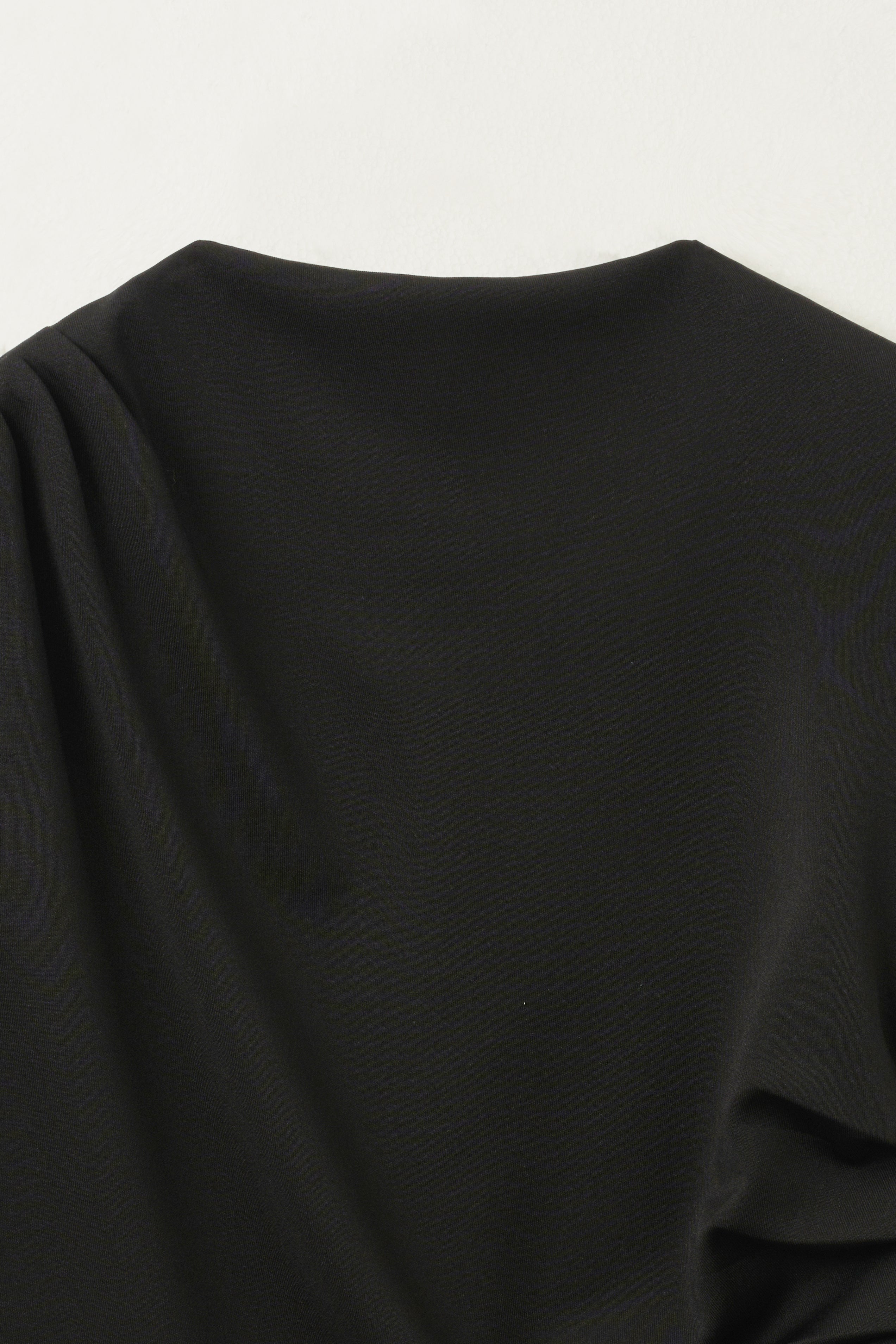 ROBE SLIM DRAPÉE EN JERSEY_NOIR