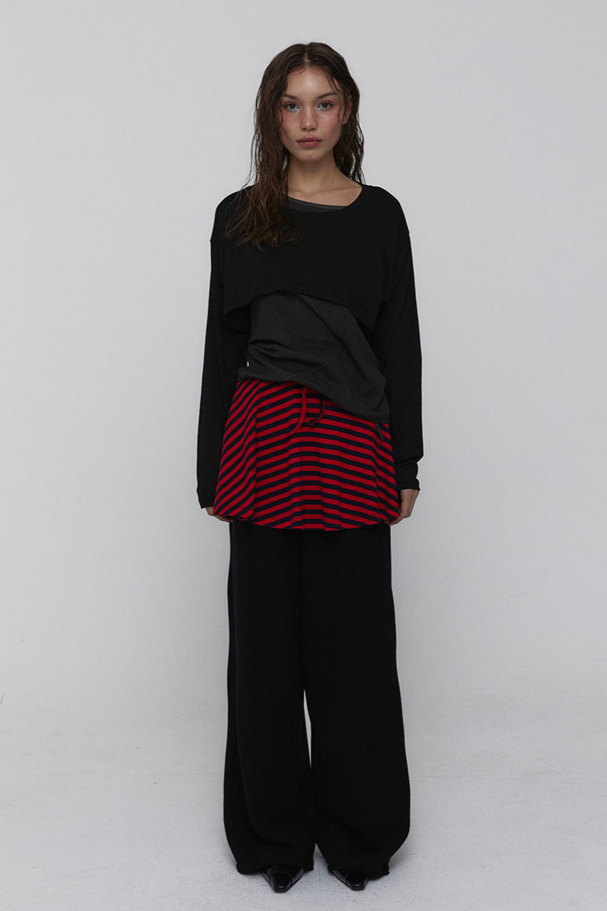 COTTON CROPPED TOP_BLACK