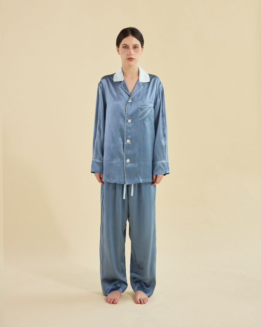 BLUE VEIL SILK PAJAMAS_BLUE