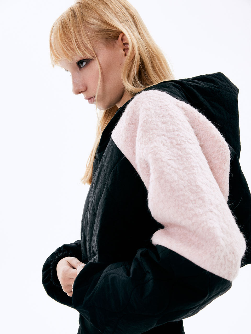 Padded Wool Jacket_Noir