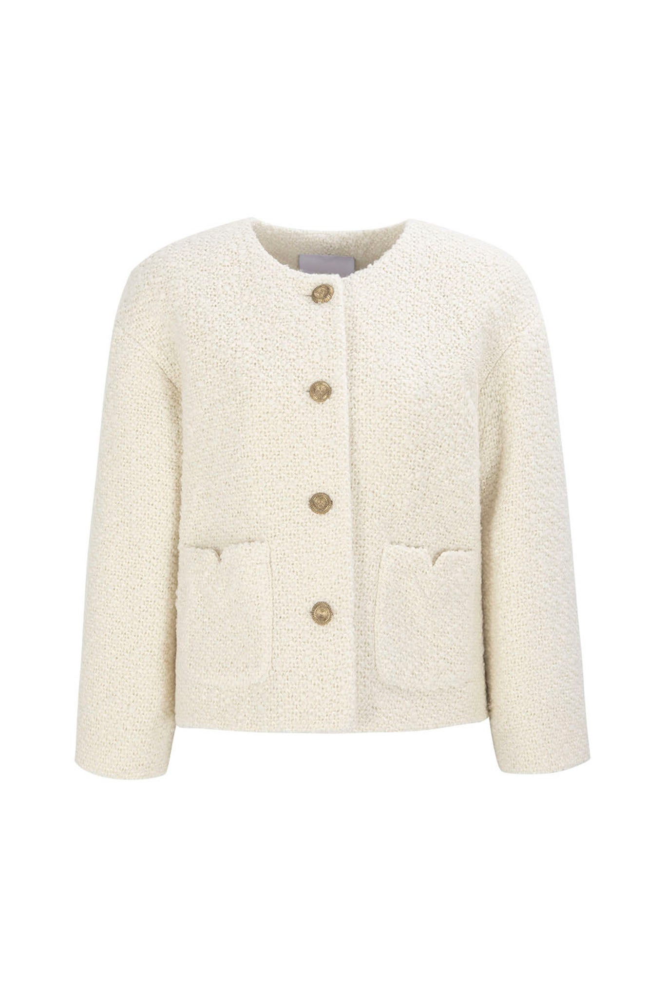 VESTE EN TWEED BOUCLÉ_IVOIRE