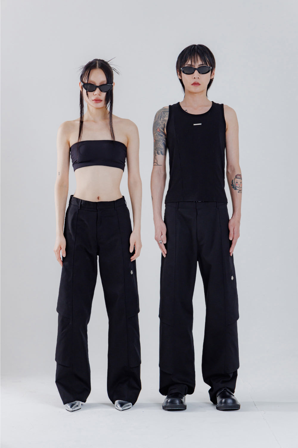 25SS MULTI LAYERED STRAIGHT PANTS_BLACK
