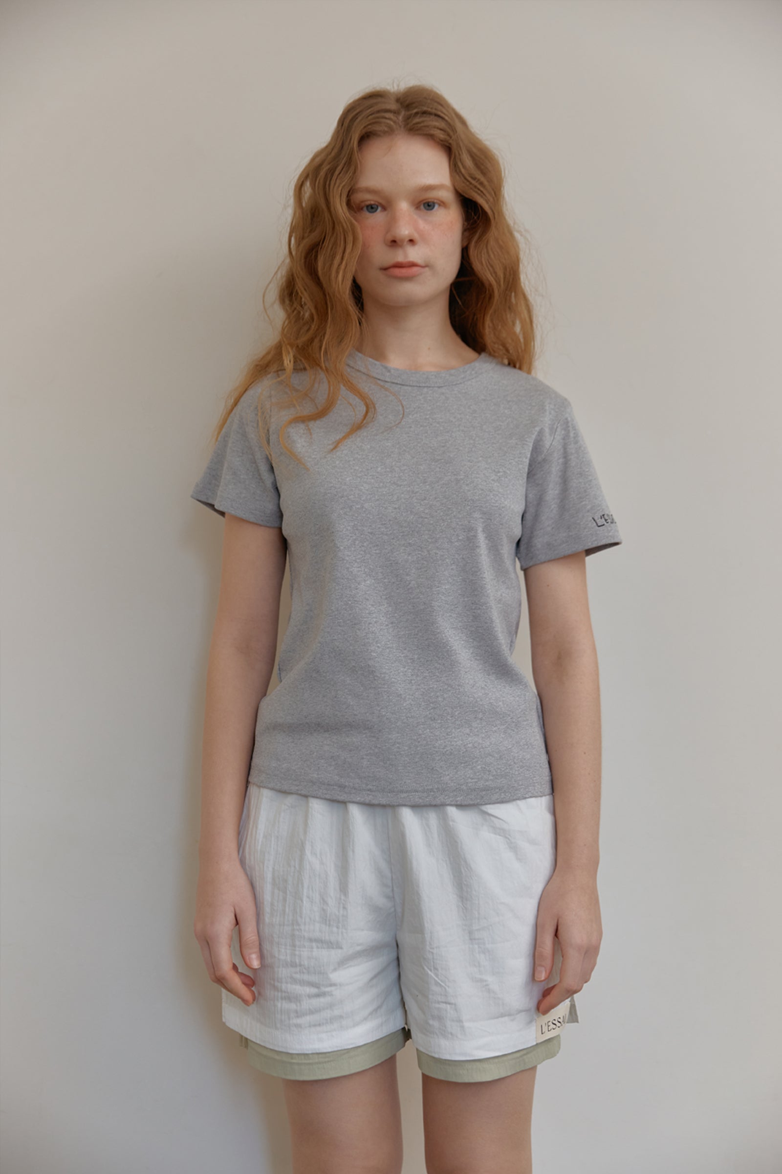 COLOR POINTED BANDING SHORTS_BLANC