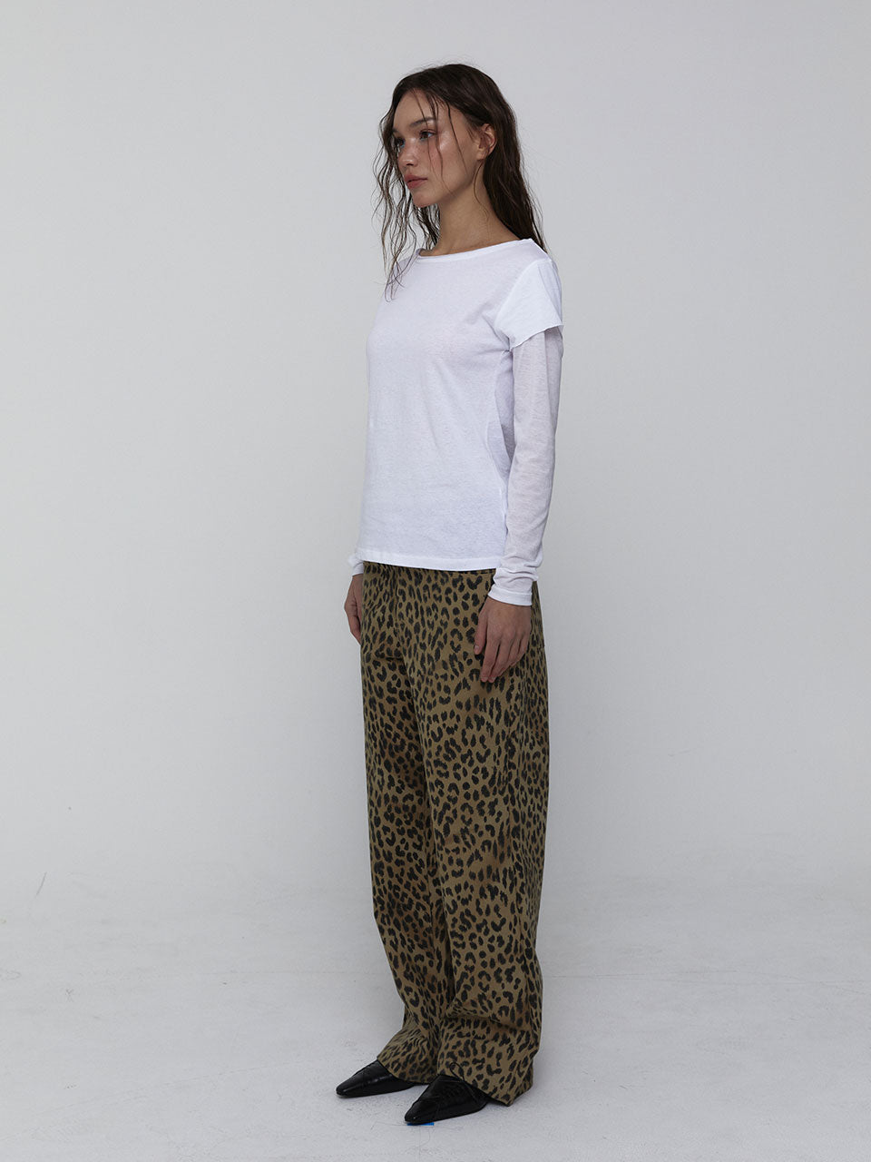 LAYERED LONG SLEEVE TOP_WHITE