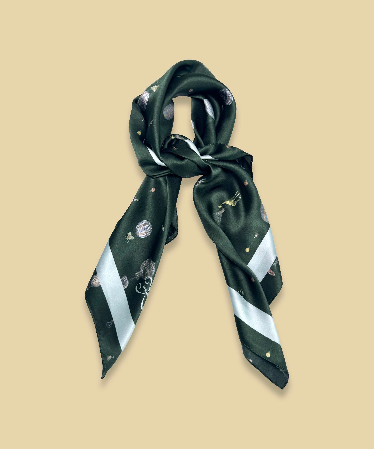 FORÊT DREAMVEIL SILK SCARF_VERT FONCÉ