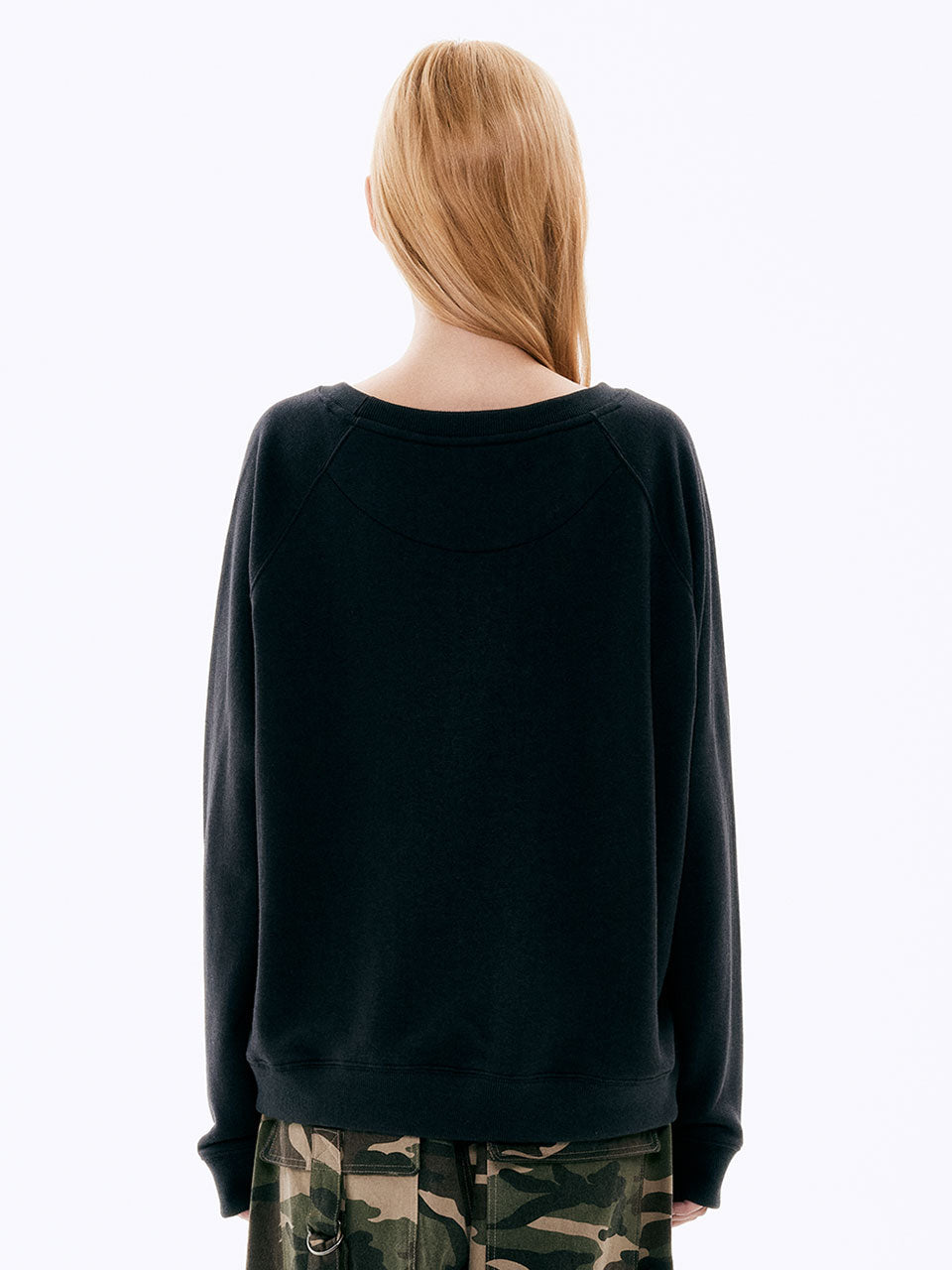 SWEATSHIRT À CŒUR PERLÉ_BLEU MARINE