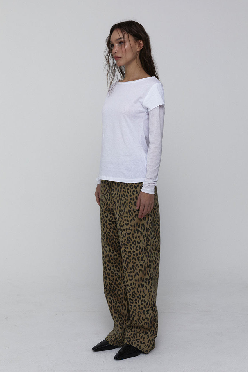 25SS COTTON LEOPARD REGULAR PANTS_BEIGE