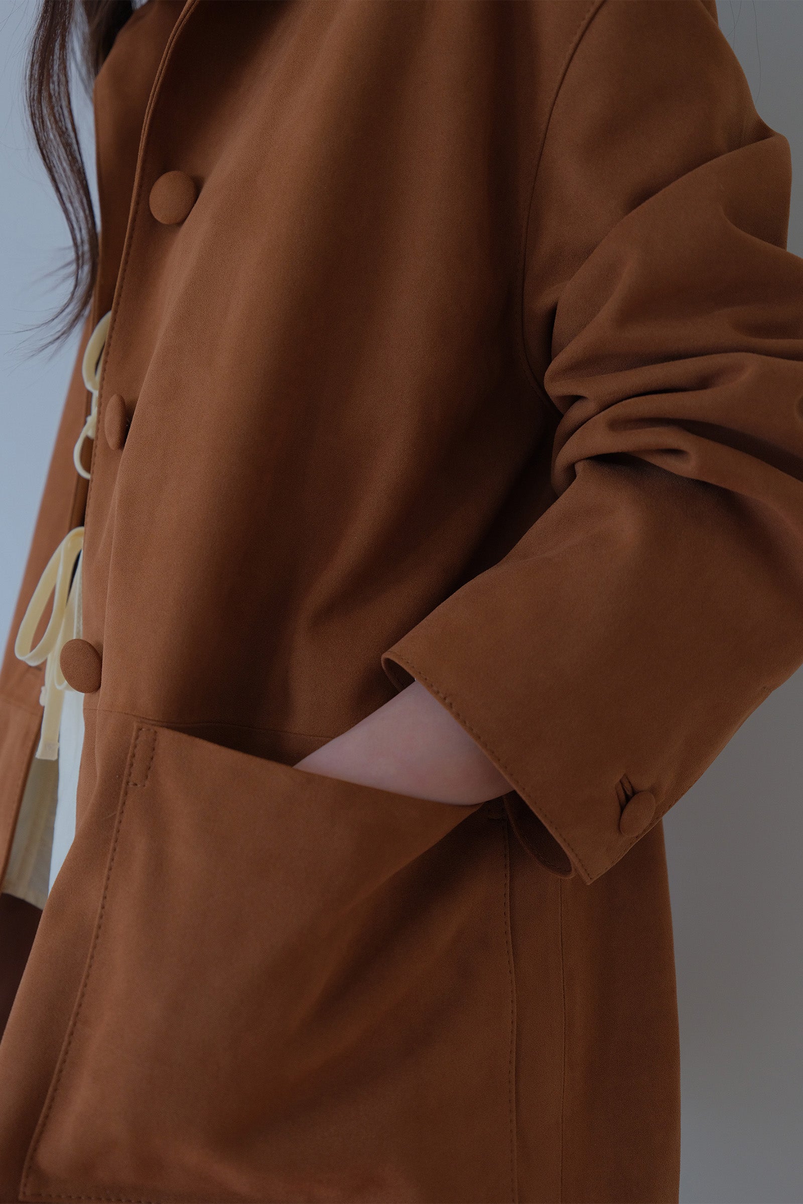 MOUI SINGLE LEATHER JACKET _CAMEL
