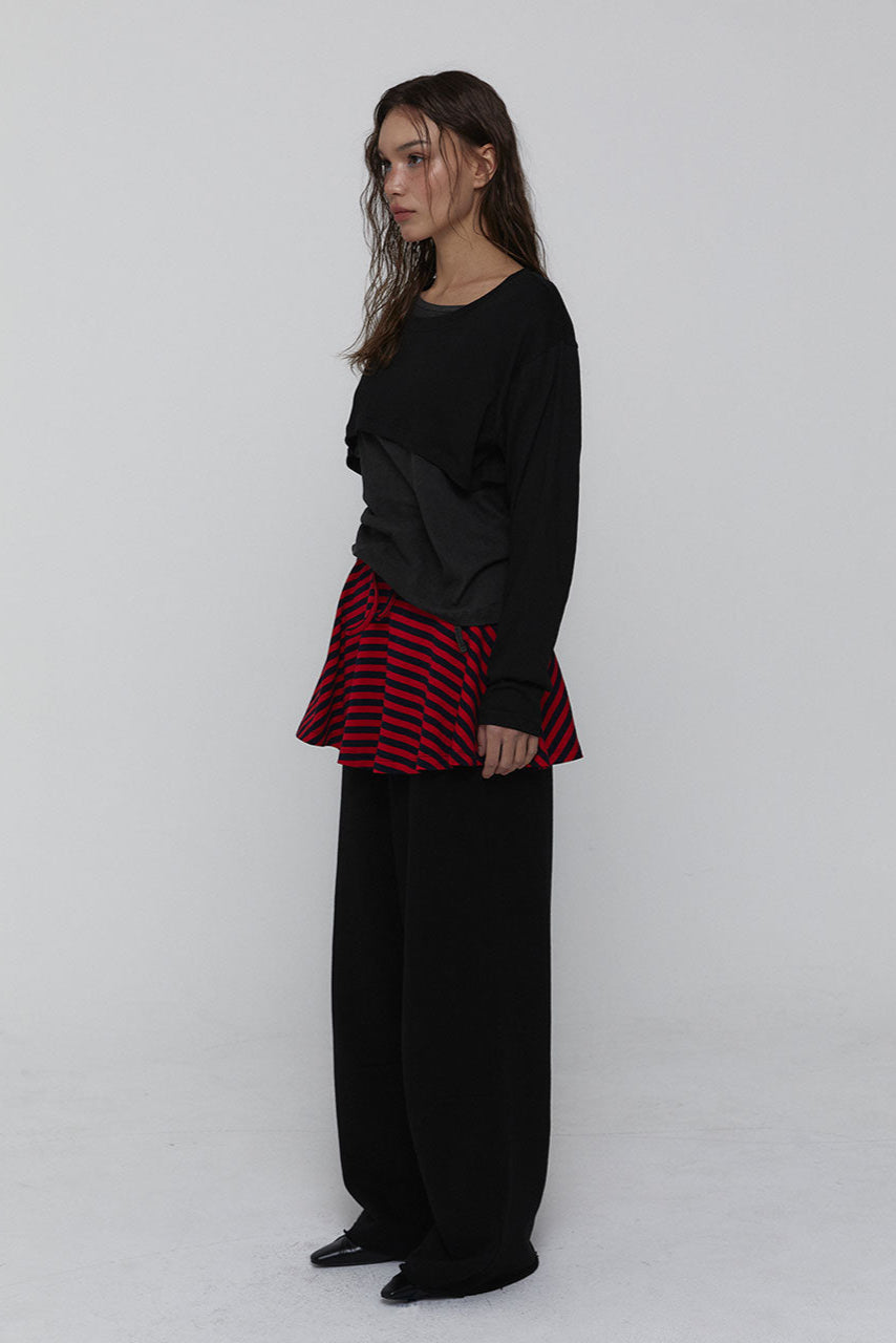 COTTON CROPPED TOP_BLACK