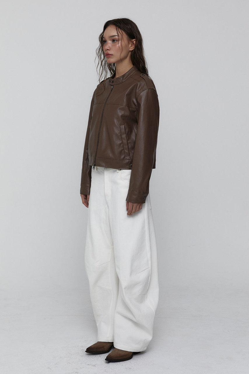 CURVED COTTON PANTS_WHITE