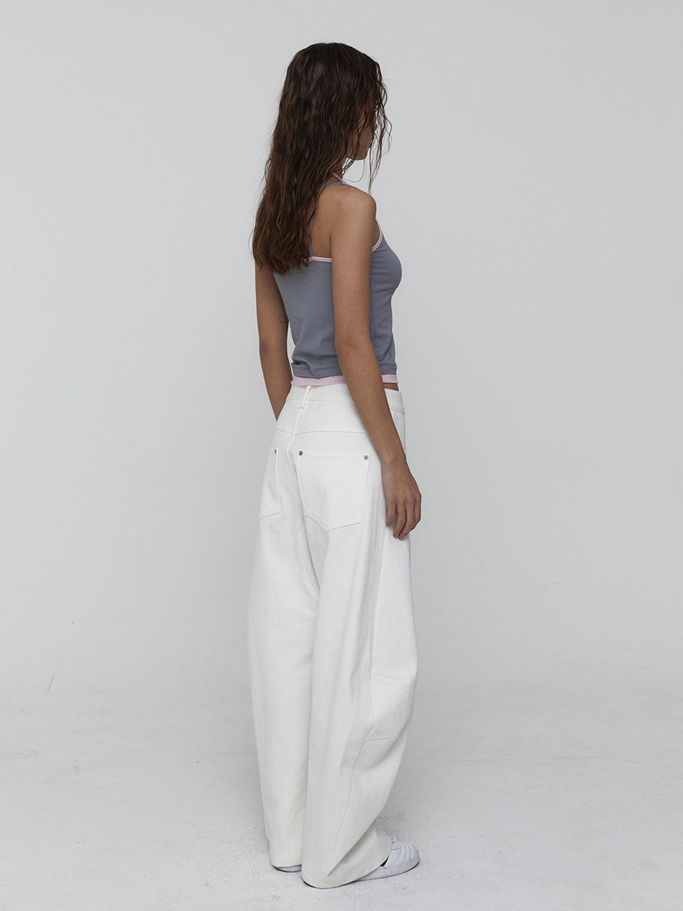 25SS CURVED COTTON PANTS_WHITE