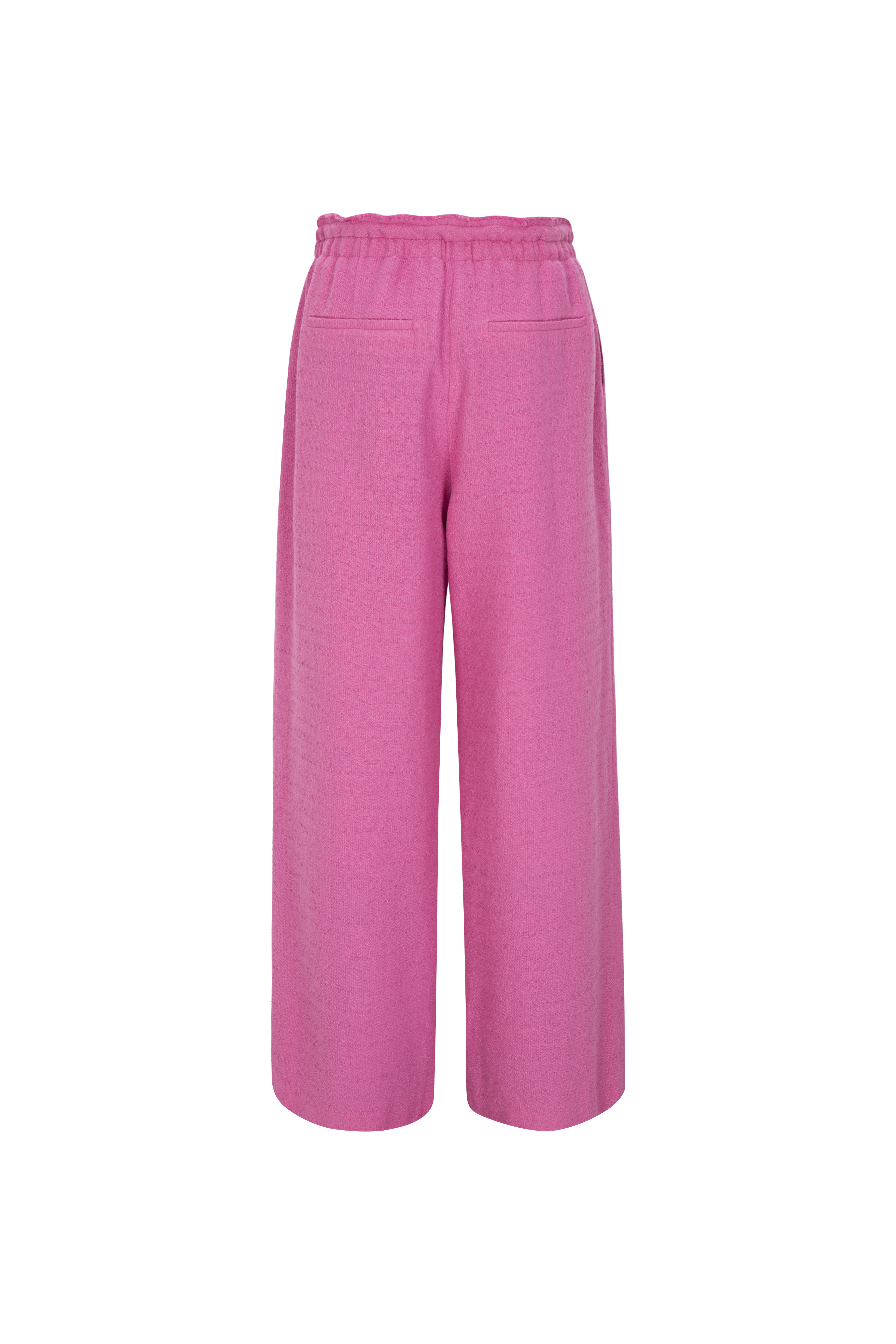 PANTALON EN TWEED AVEC CORDON_ROSE