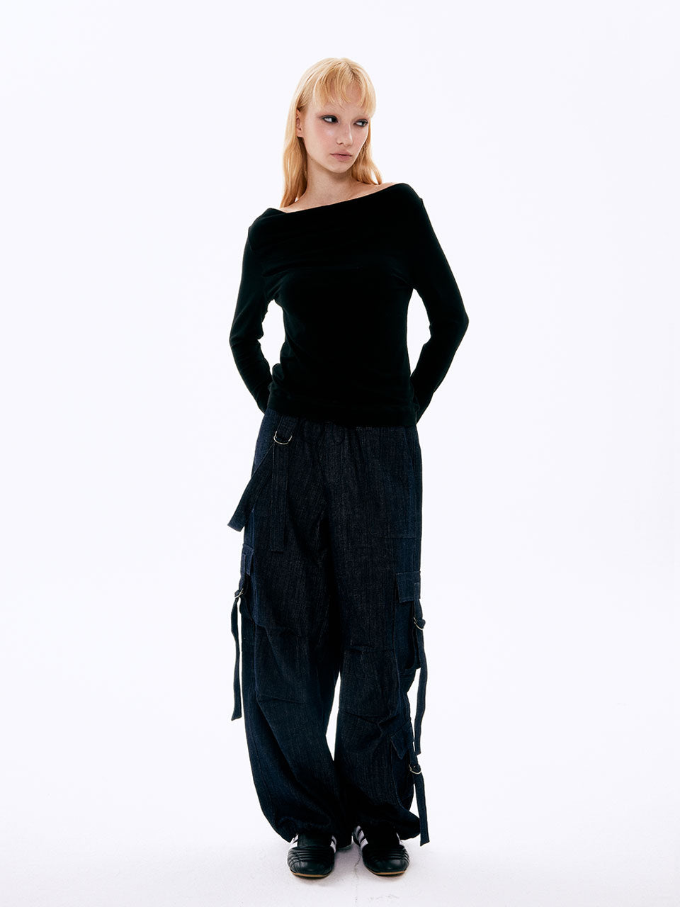 D-RING CARGO PANTS_DENIM