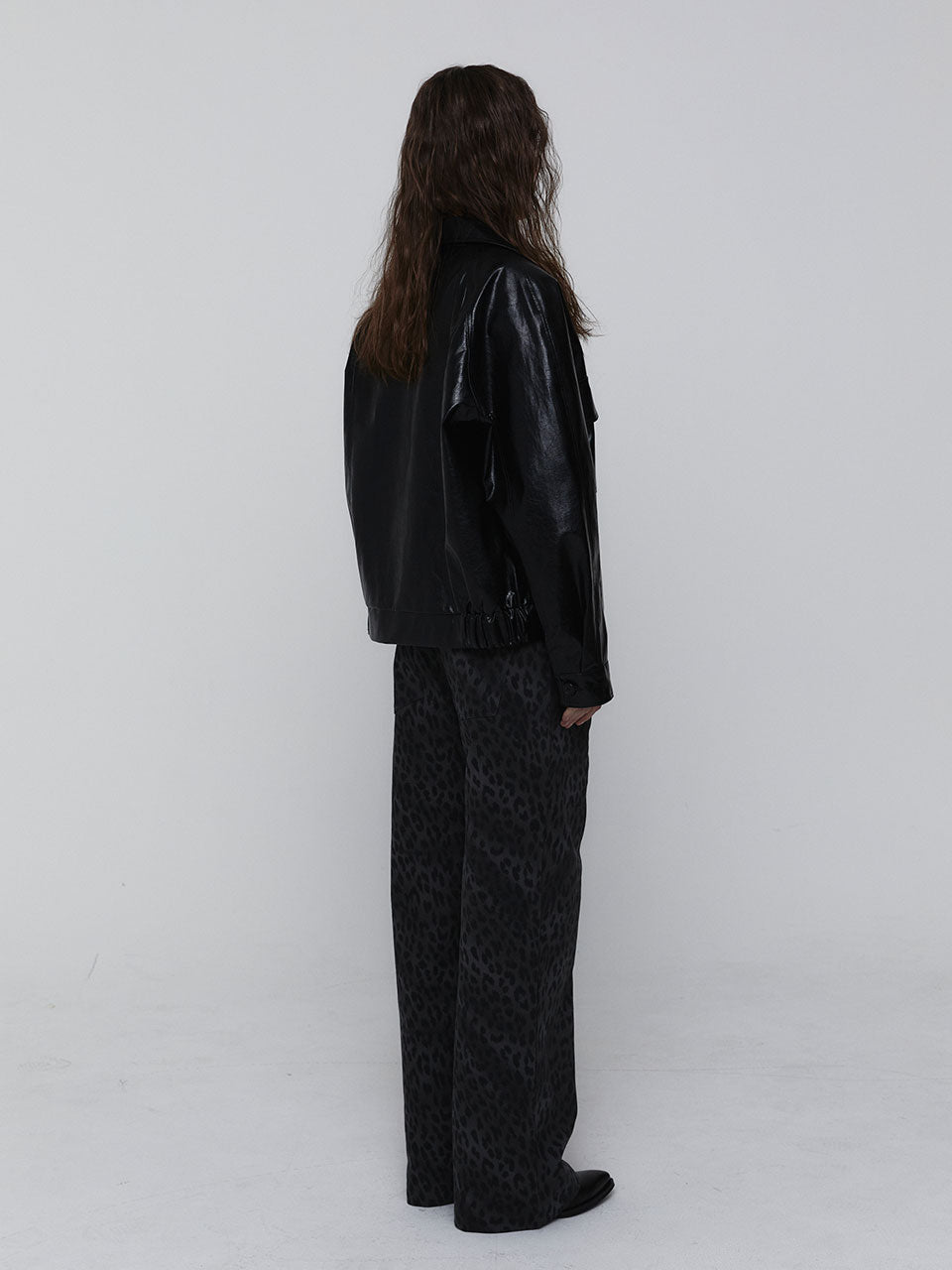 ECO LEATHER BOMBER JACKET_BLACK