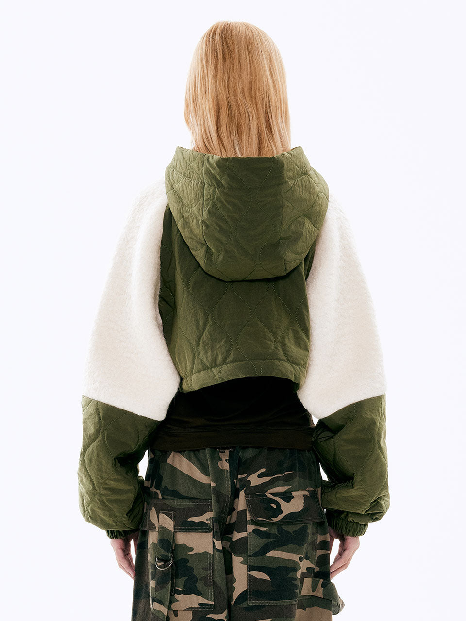 VESTE MATELASSÉE EN LAINE_KAKI