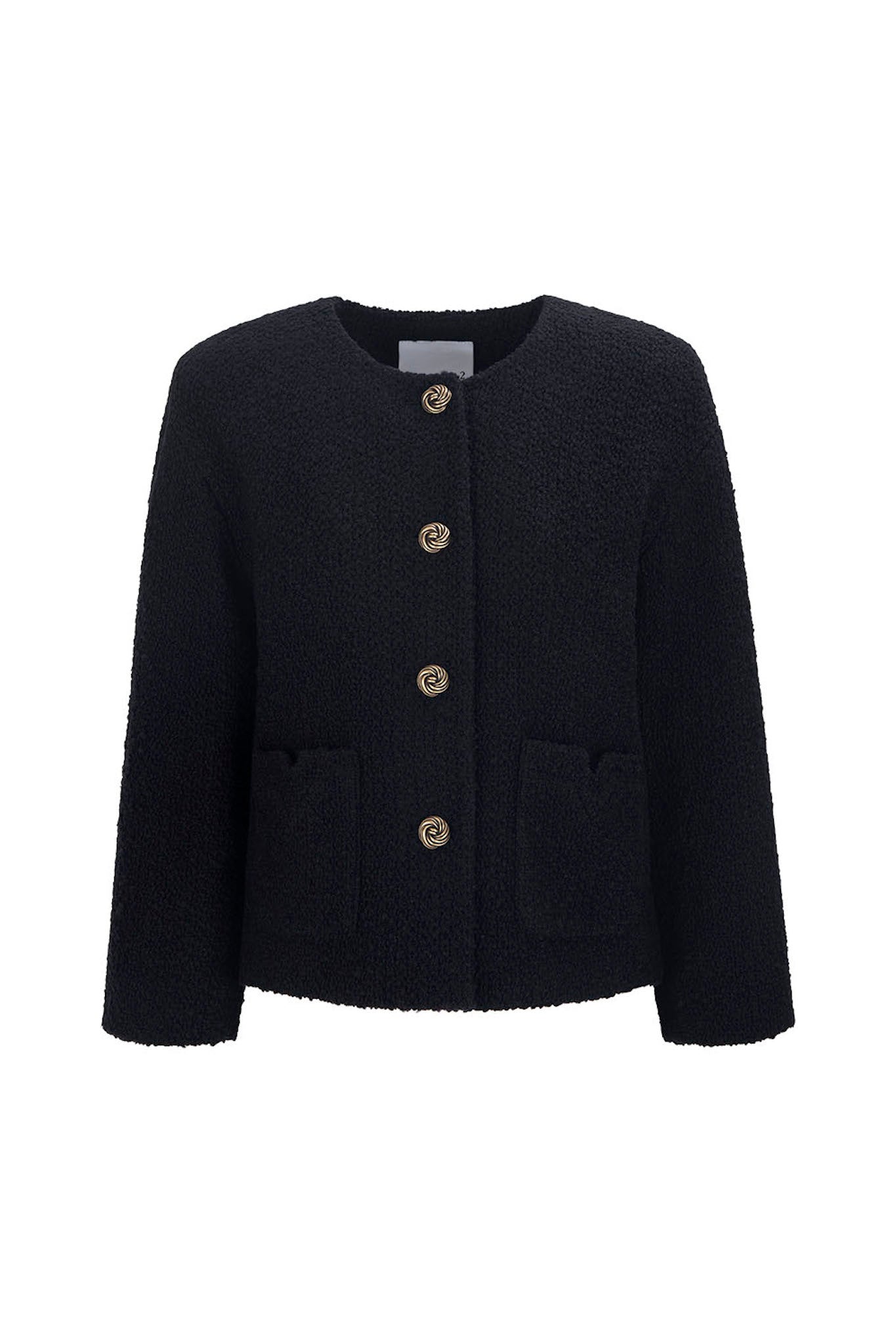 VESTE EN TWEED BOUCLÉ_NOIR