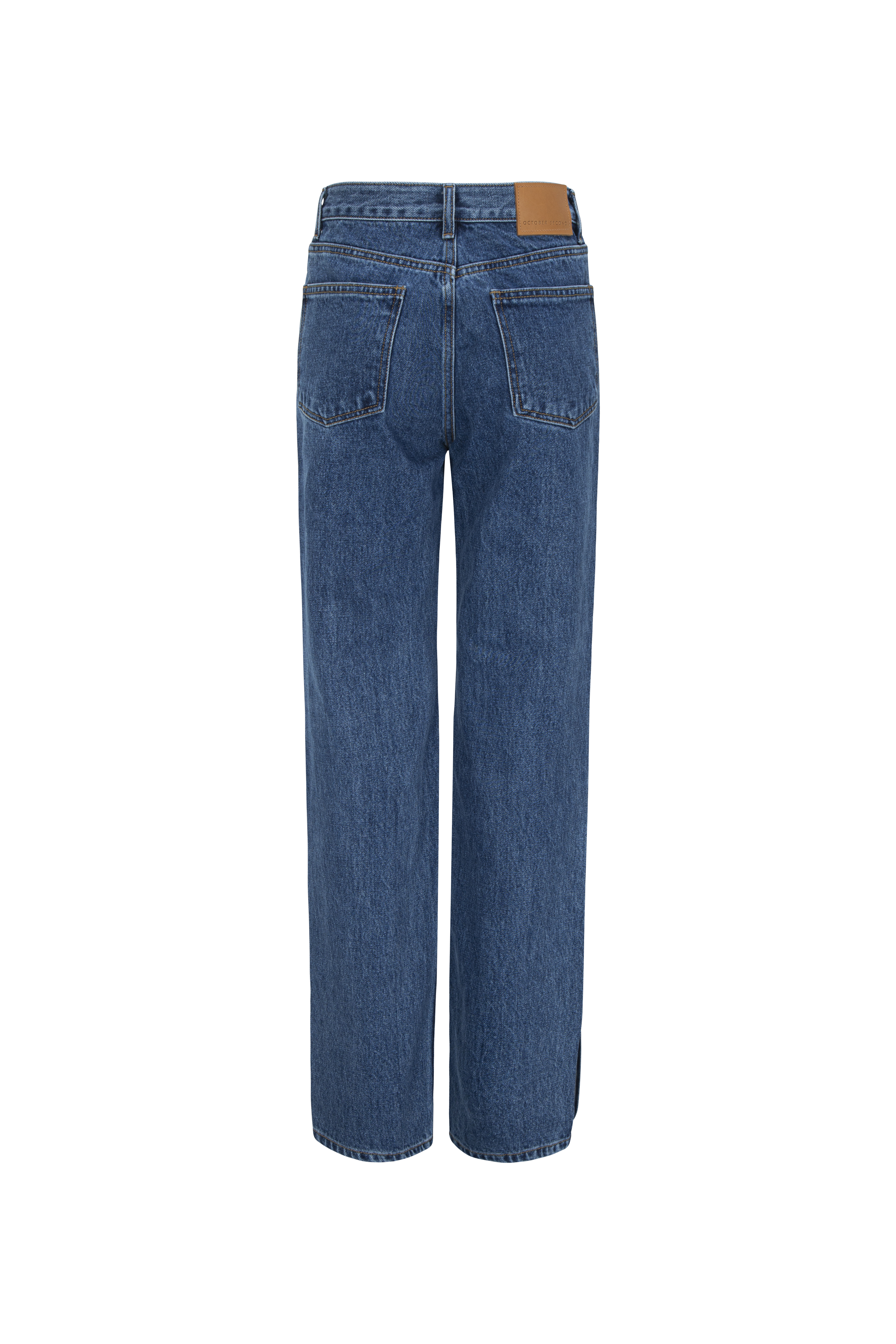 JEAN DROIT FENDU_BLEU