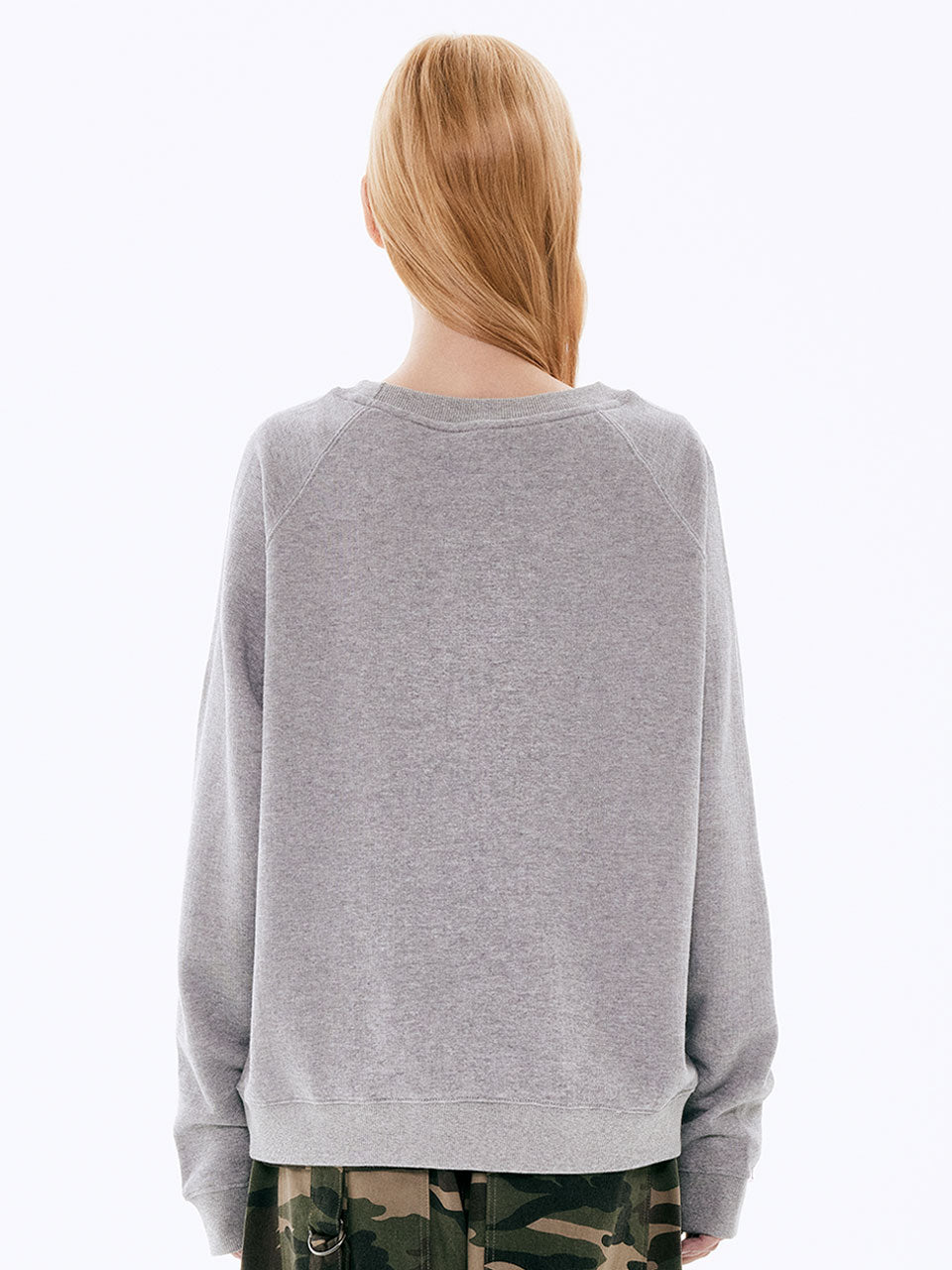 SWEATSHIRT À CŒUR PERLÉ_MÉLANGÉ