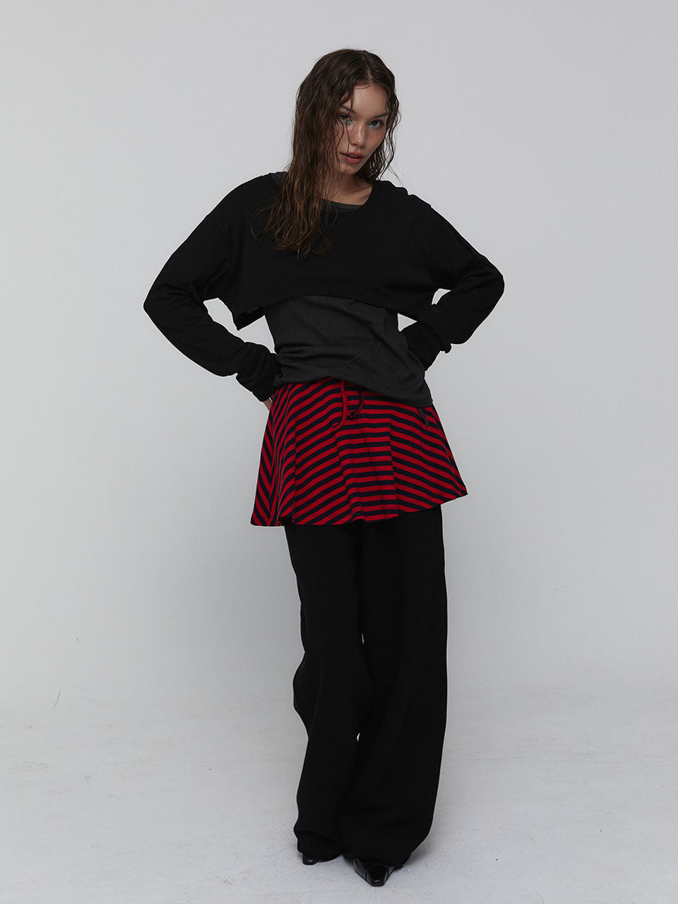 COTTON CROPPED TOP_BLACK
