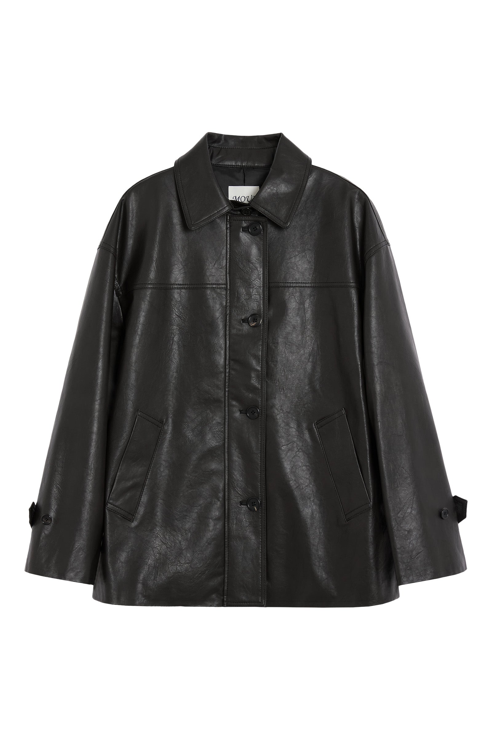 VESTE EN SIMILI-CUIR MOUI_NOIR