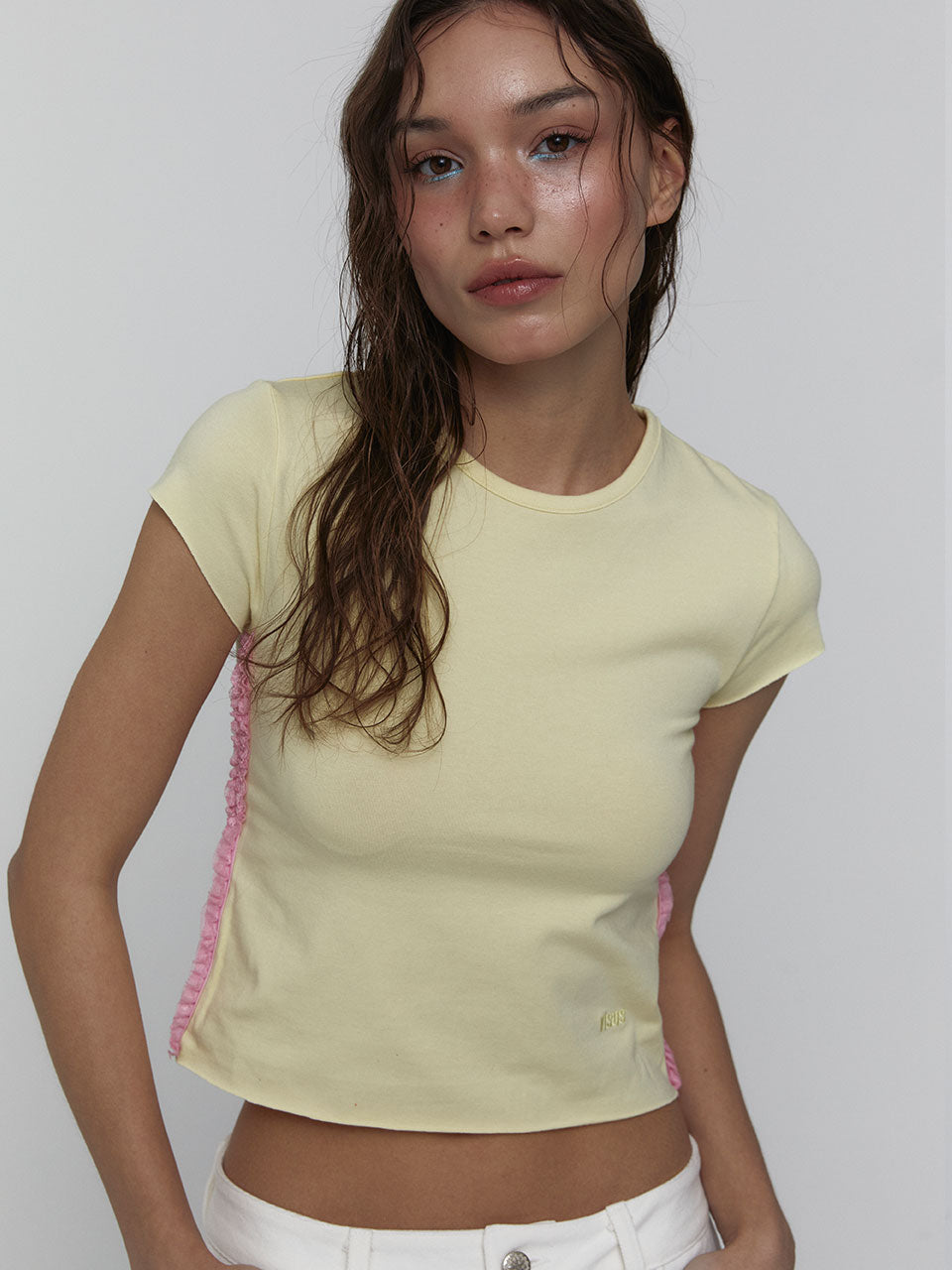 LACE BABY T-SHIRTS_YELLOW