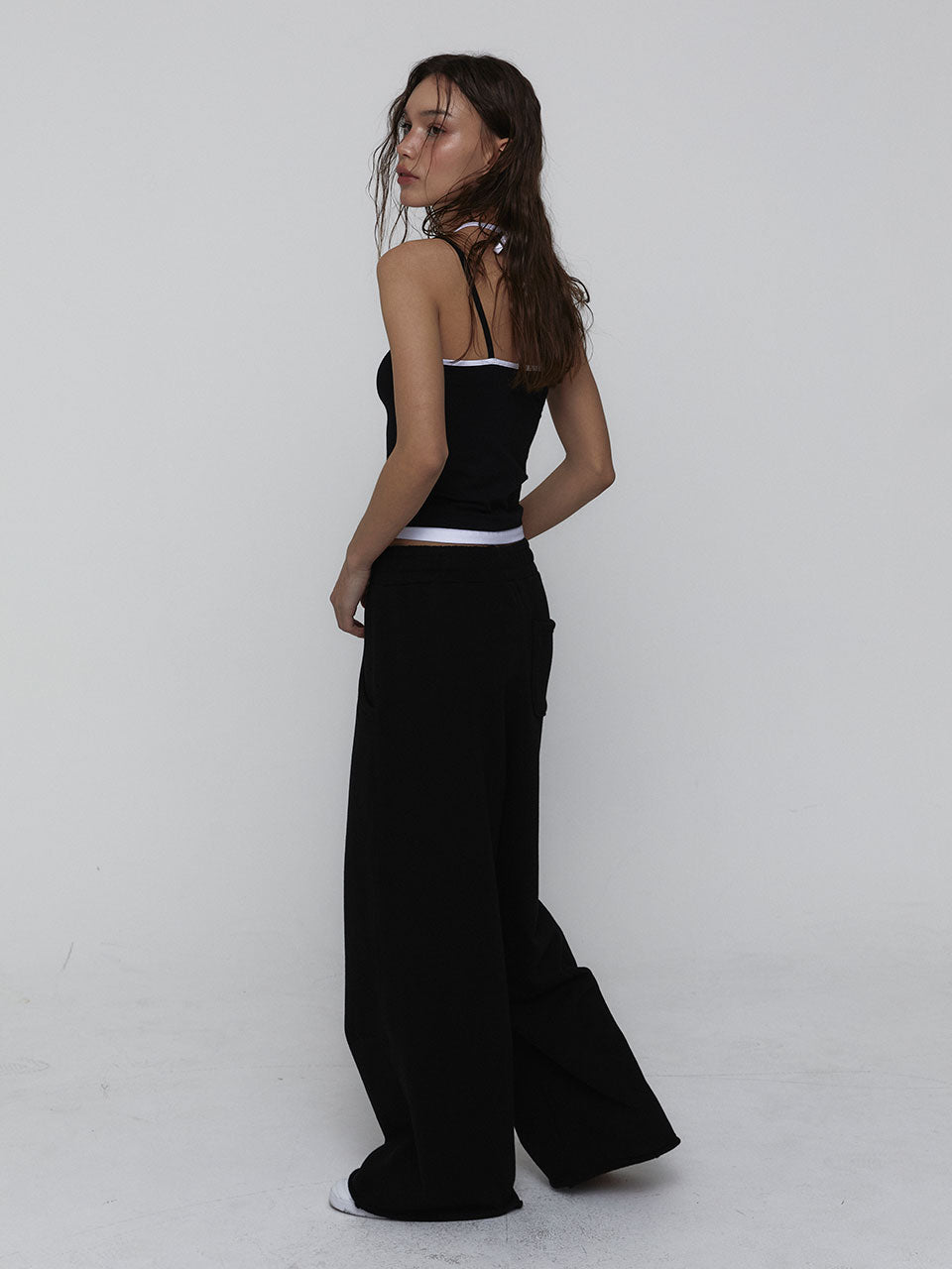 PANTALON PIGMENTÉ EN COTON_NOIR