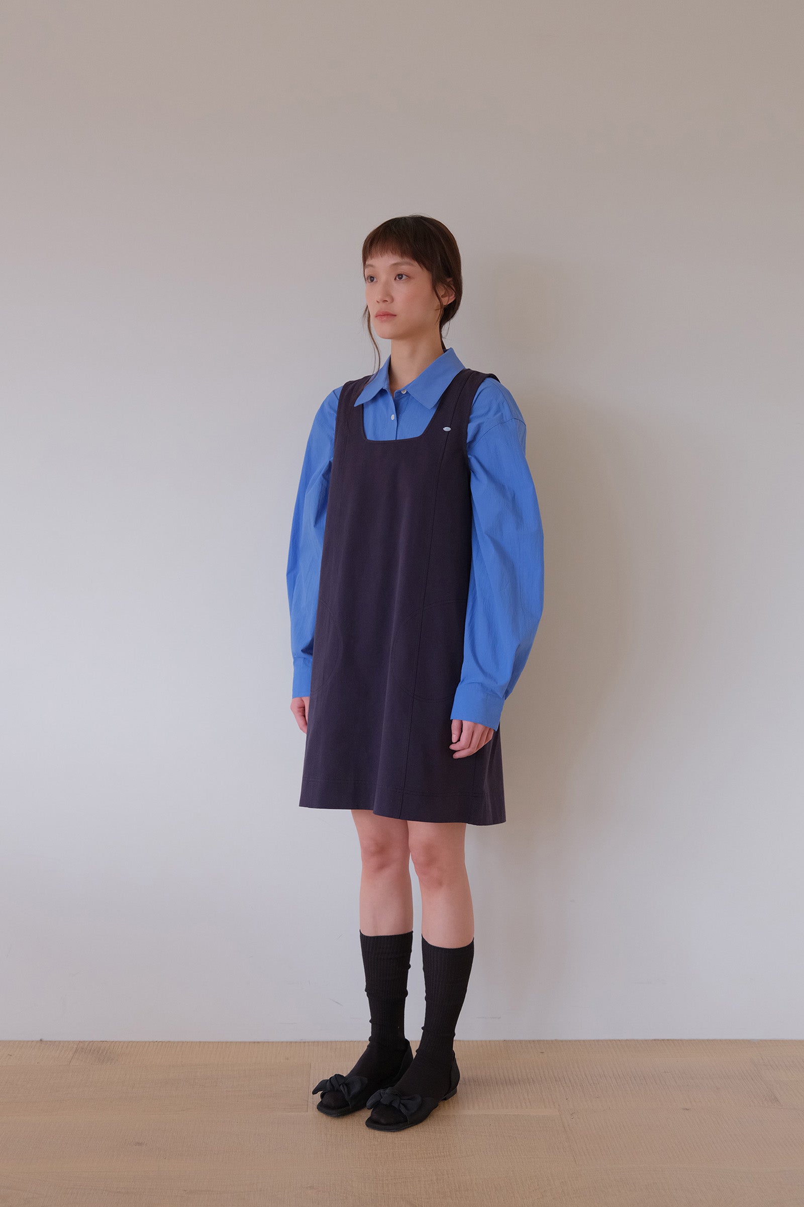ROBE COURTE PASTEL MOUI_BLEU MARINE