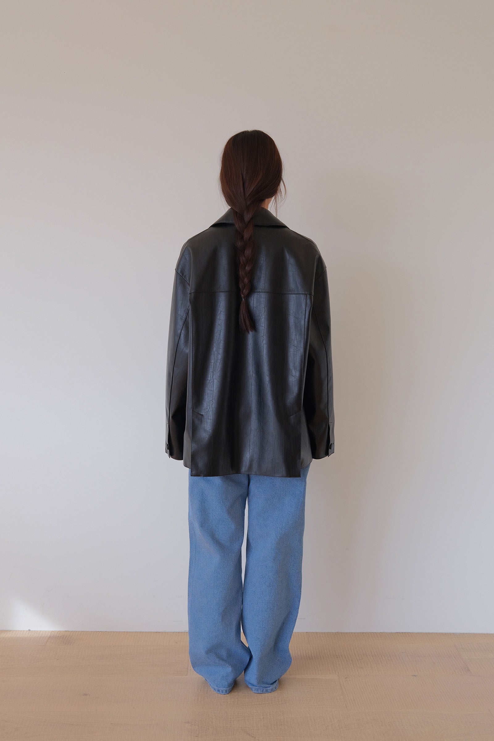 MOUI SINGLE LEATHER JACKET _BLACK