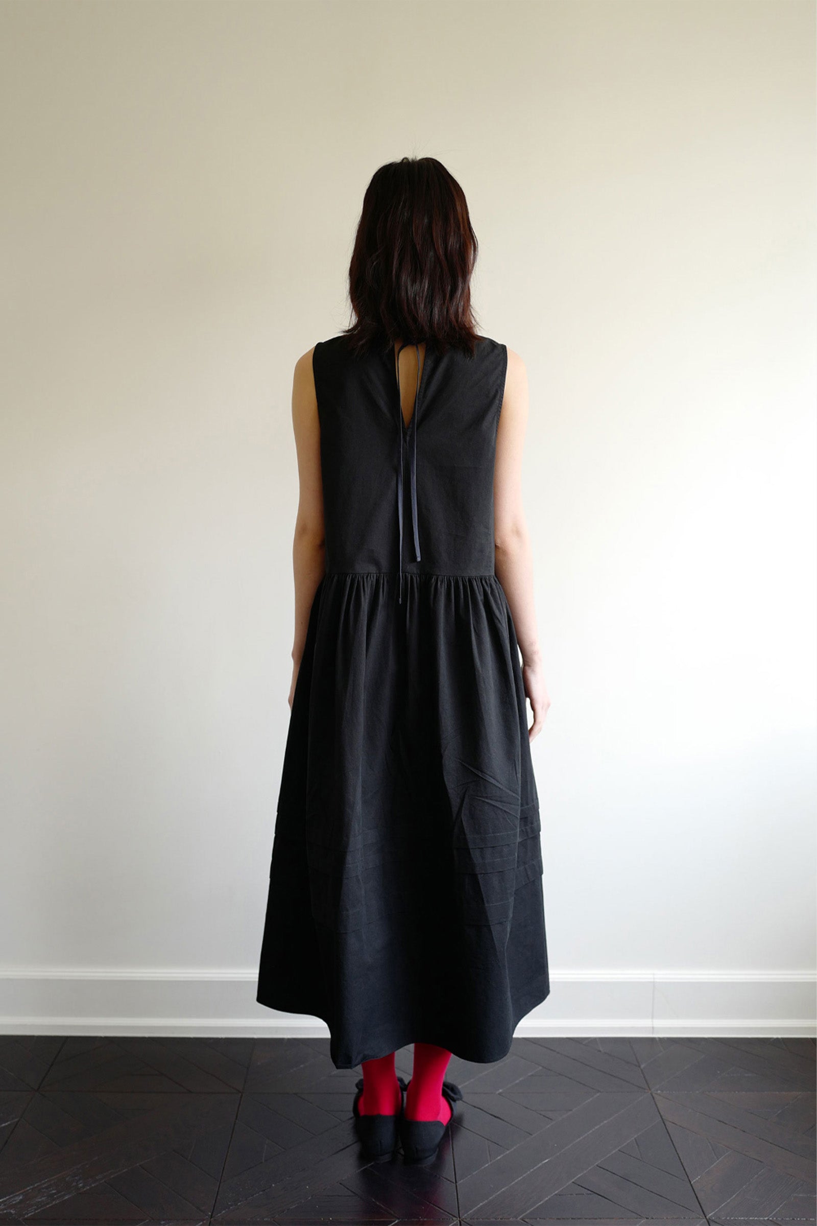 MOUI ROSY MAXY SHIRRING DRESS _NOIR