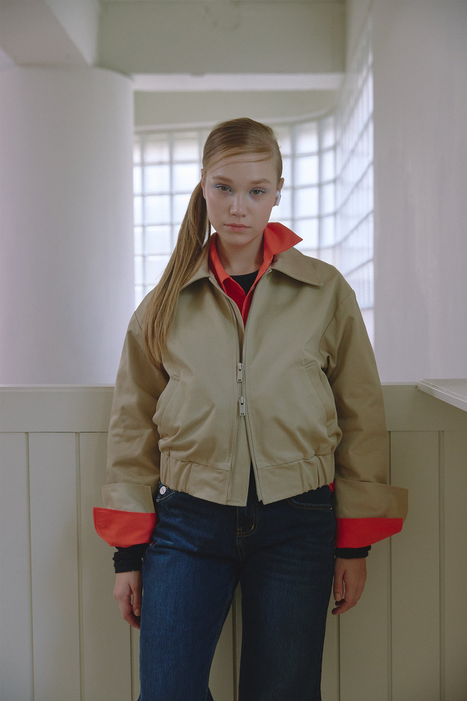 BLOUSON PULLOVER 2-EN-1 EN COTON_BEIGE